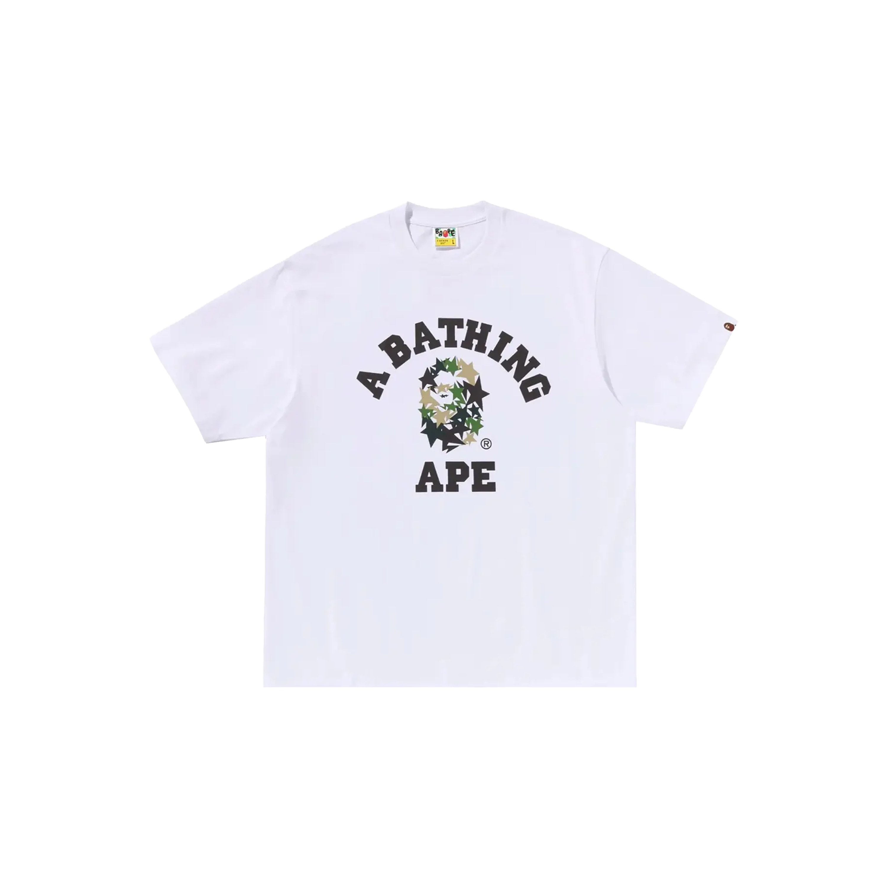 Camiseta Blanca Bape Sta College Relaxed