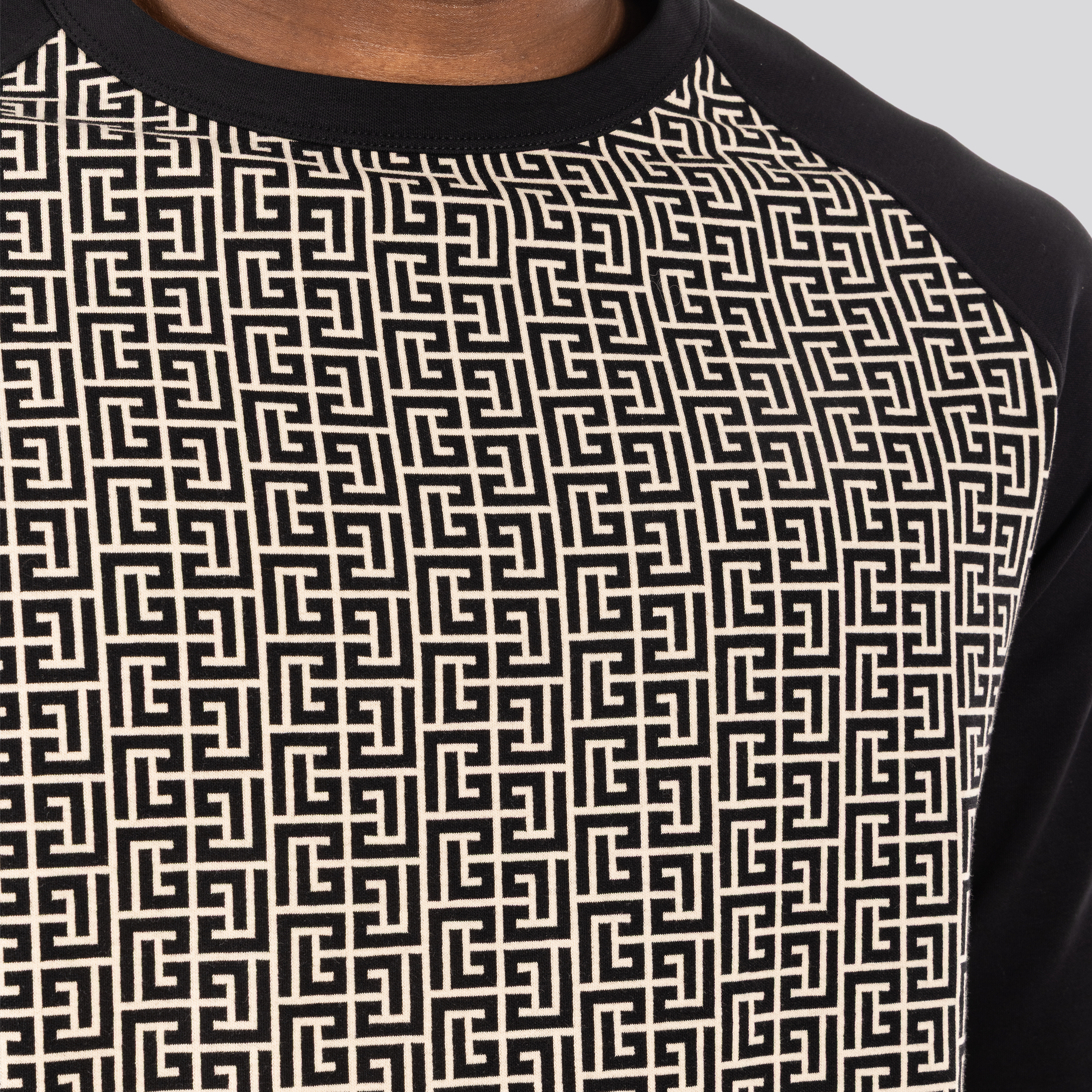 Camiseta Negra Balmain PB Mini Monogran