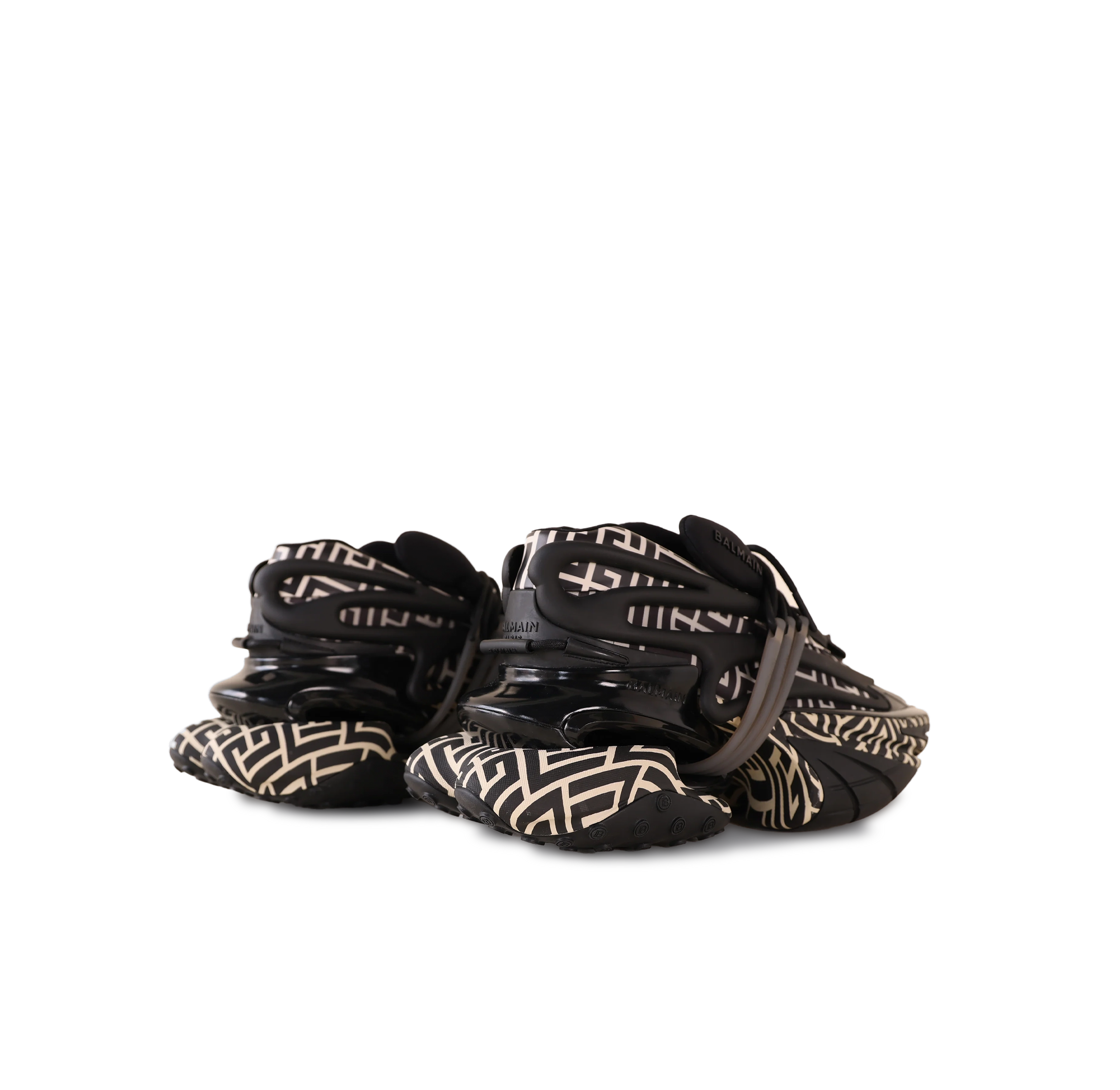 Sneakers Negro Balmain Unicorn Monogram