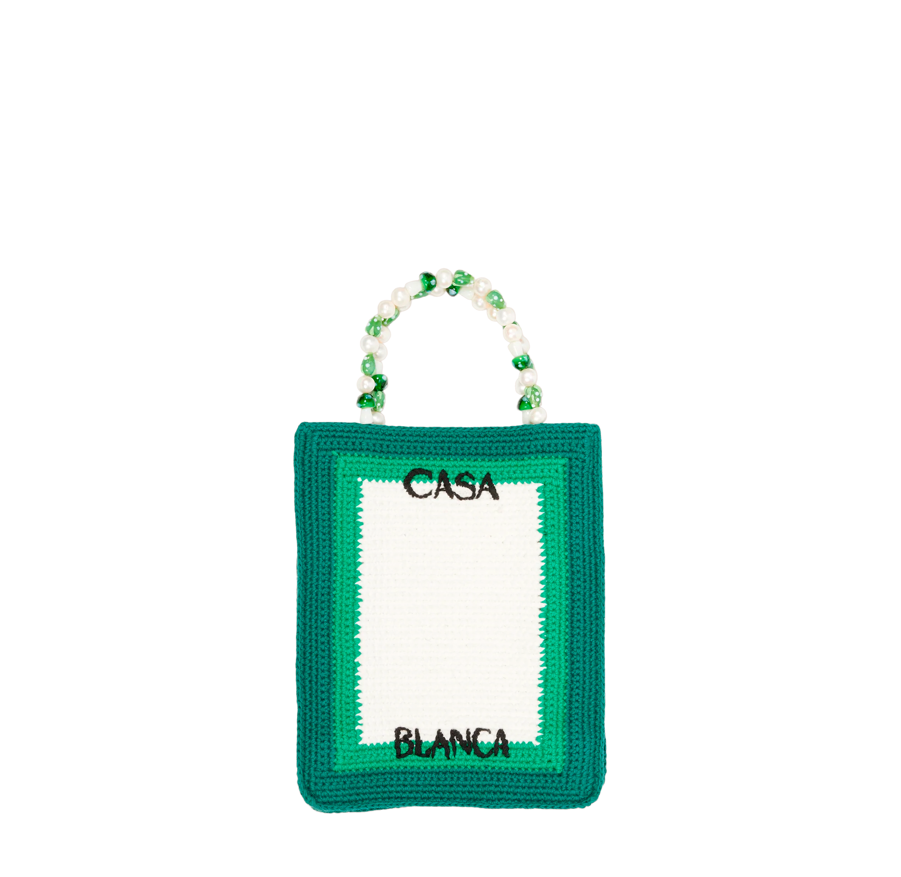 Bolso Verde Casablanca Beaded Crochet