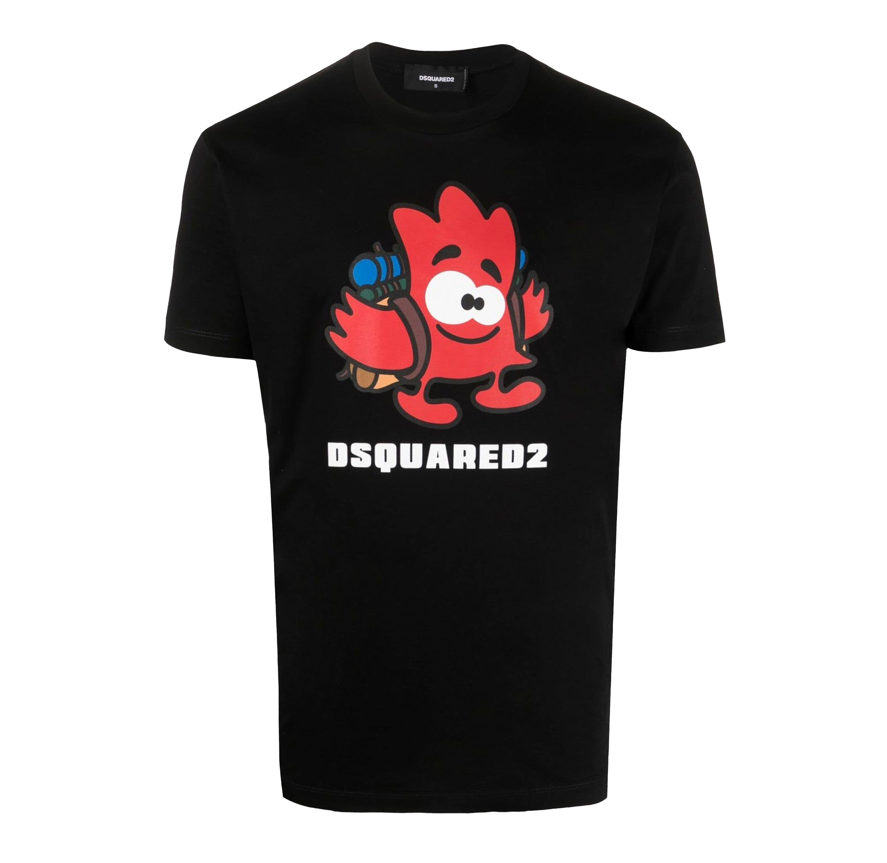 Camiseta Negra Dsquared2 Leaf Face