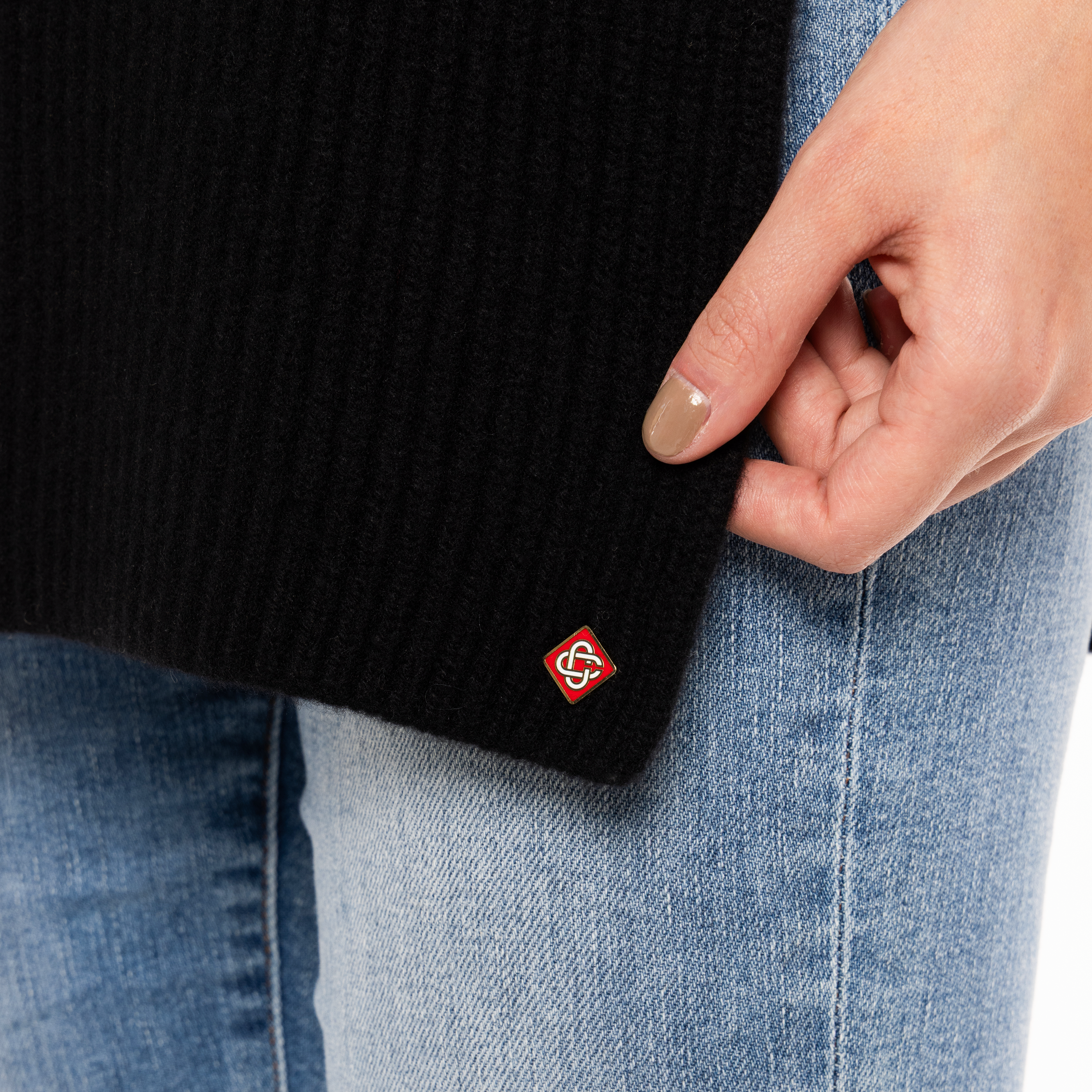 Bufanda Negro Casablanca Half Cardigan