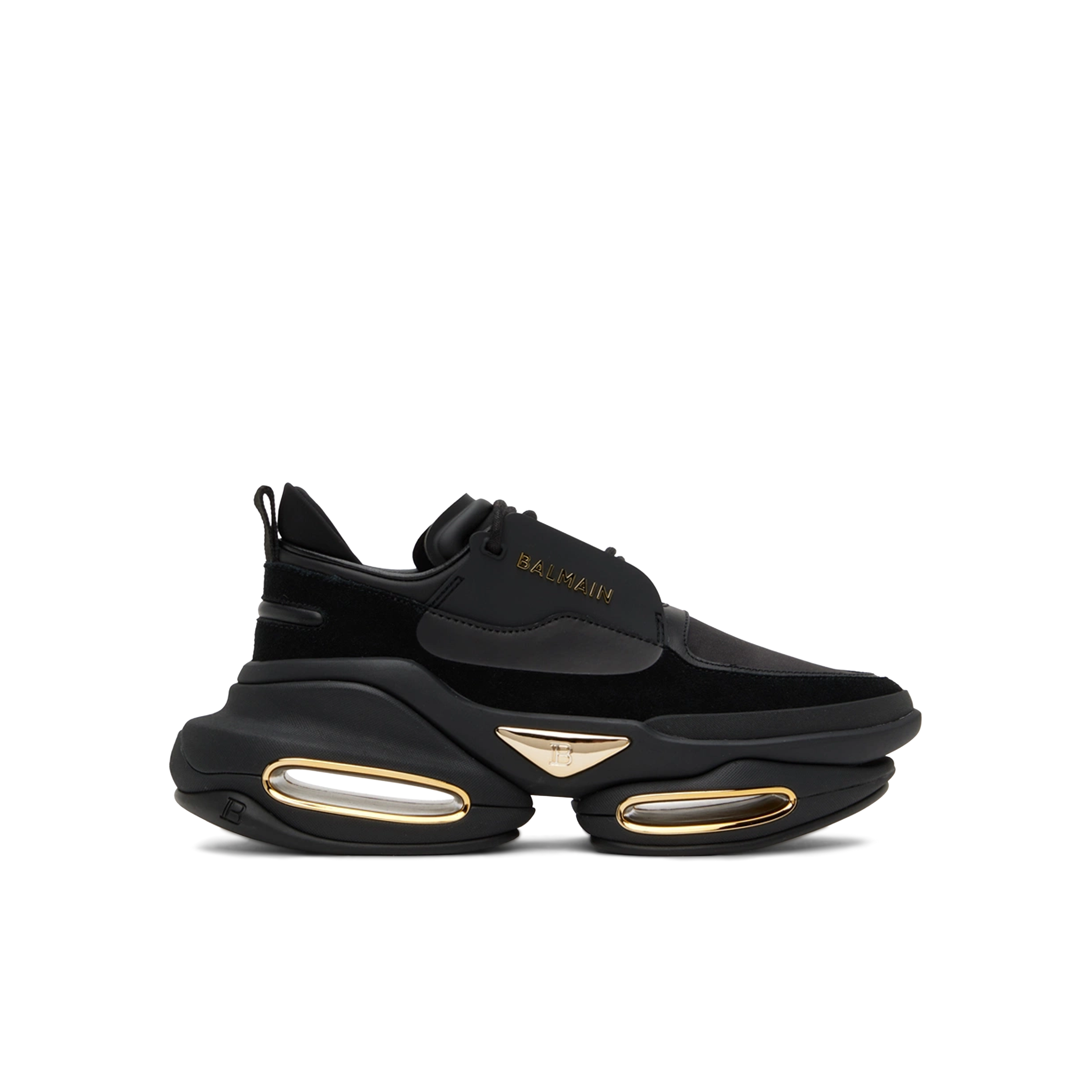 Sneakers Negros Balmain B-Bold Low-Cuir Gomme