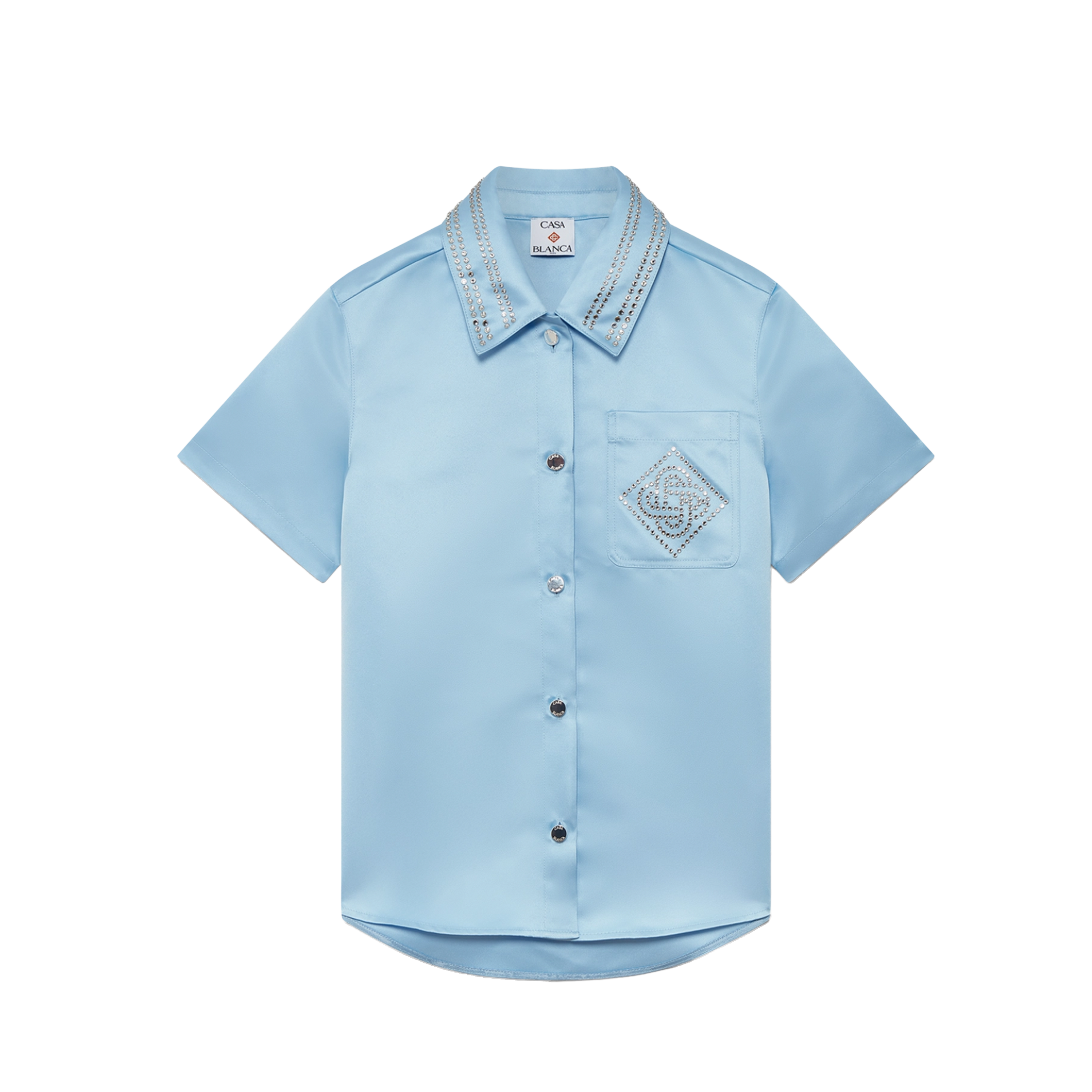 Camisa Celeste Casablanca Satin