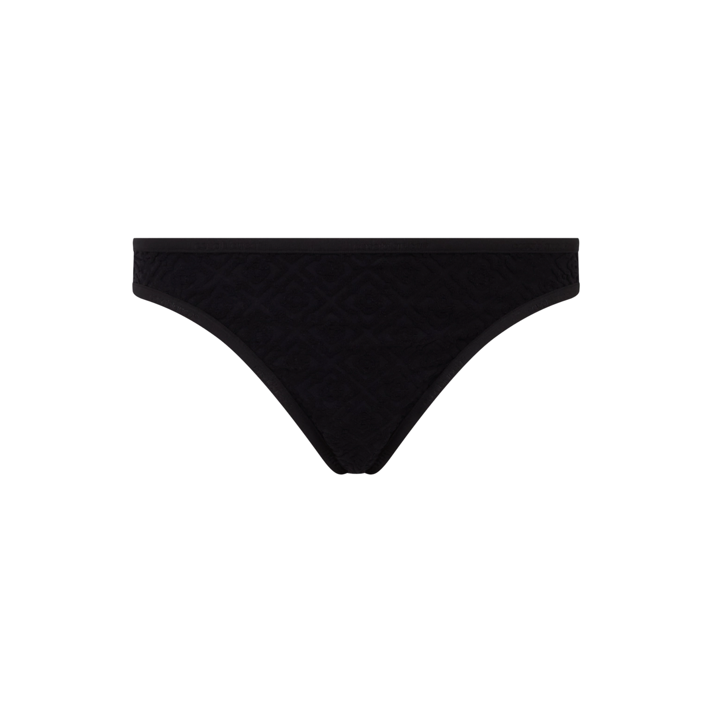 Bikini Bottom Negro Casablanca Monogram Jacquard
