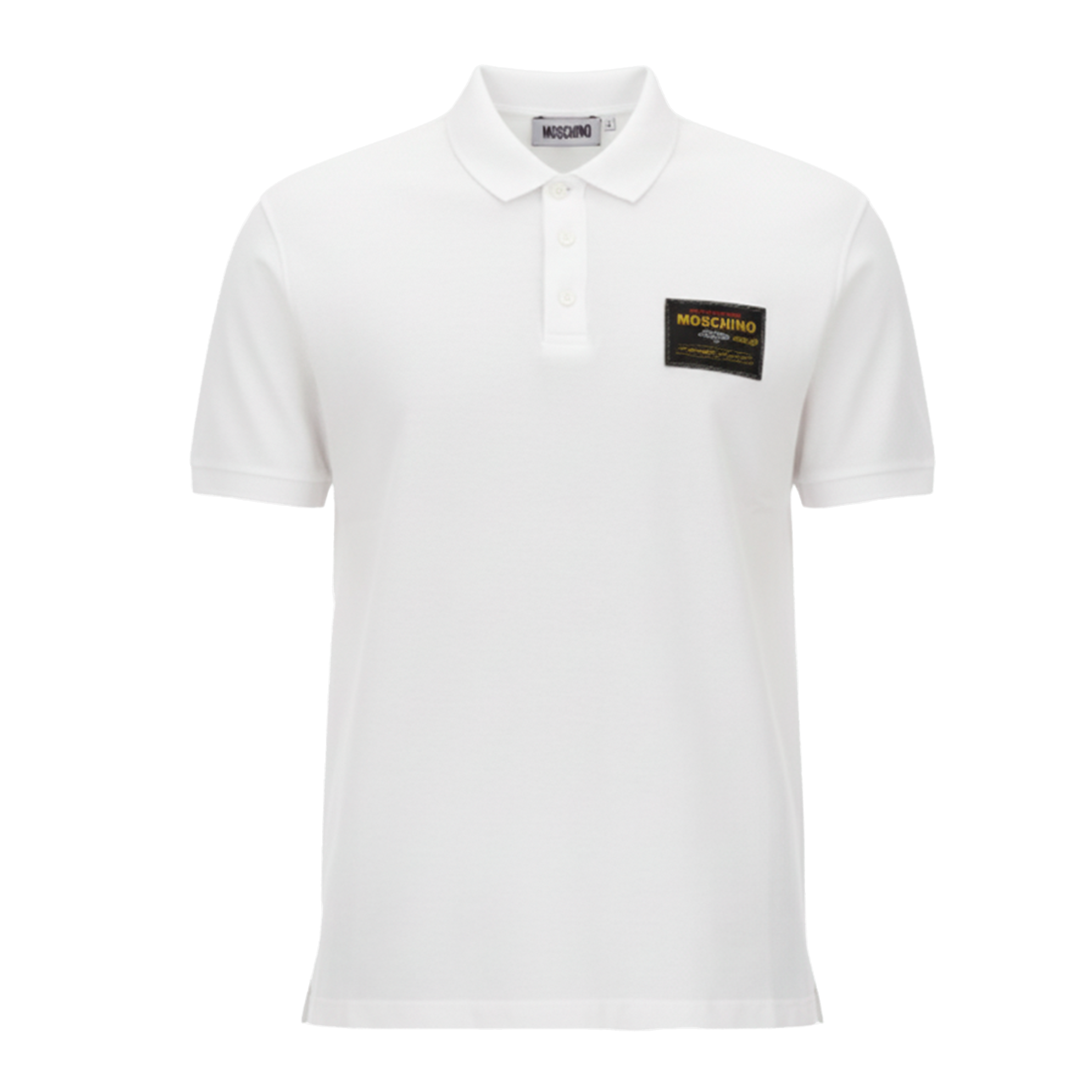 Camiseta Tipo Polo Blanca Moschino Tag