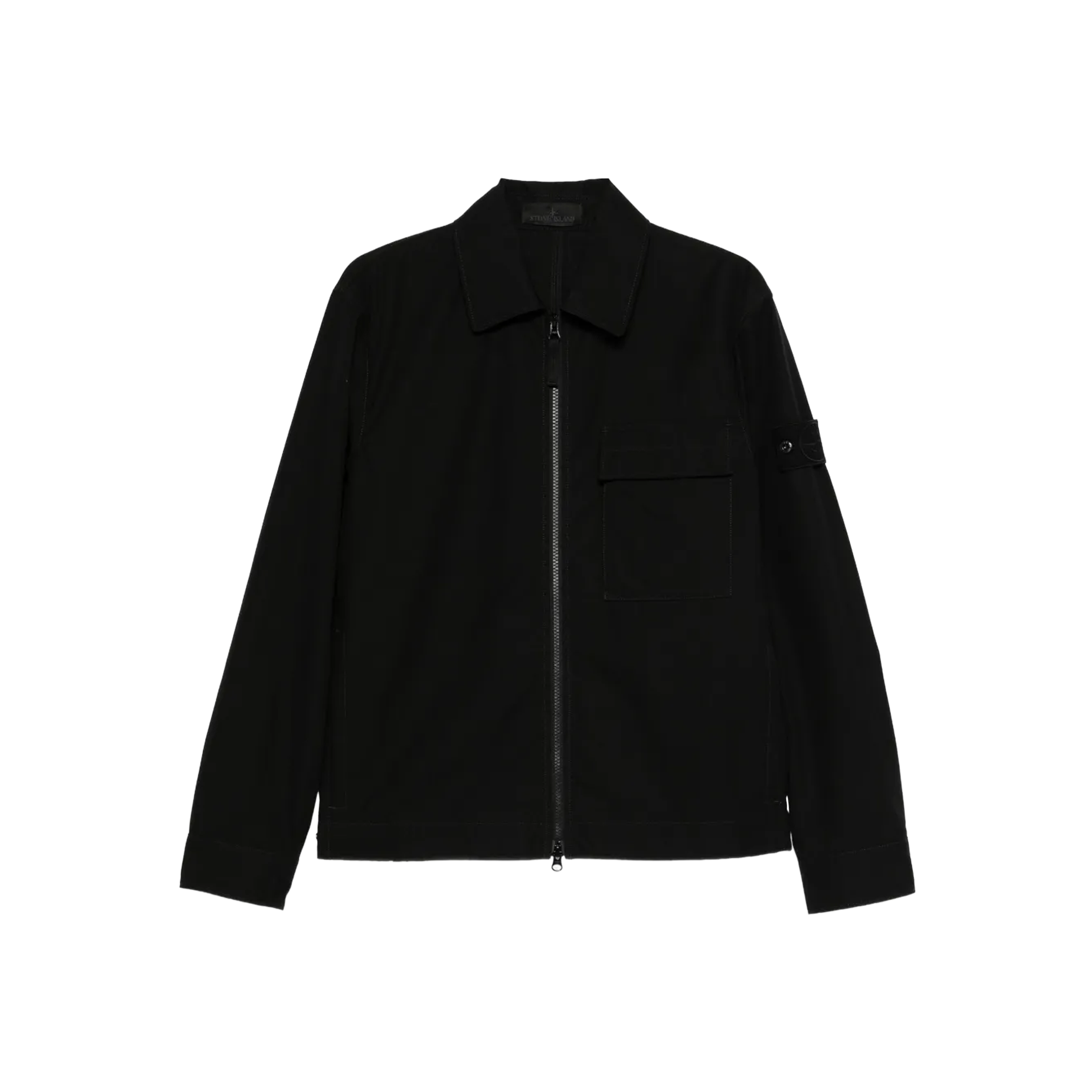 Camisa Negra Stone Island Ghost