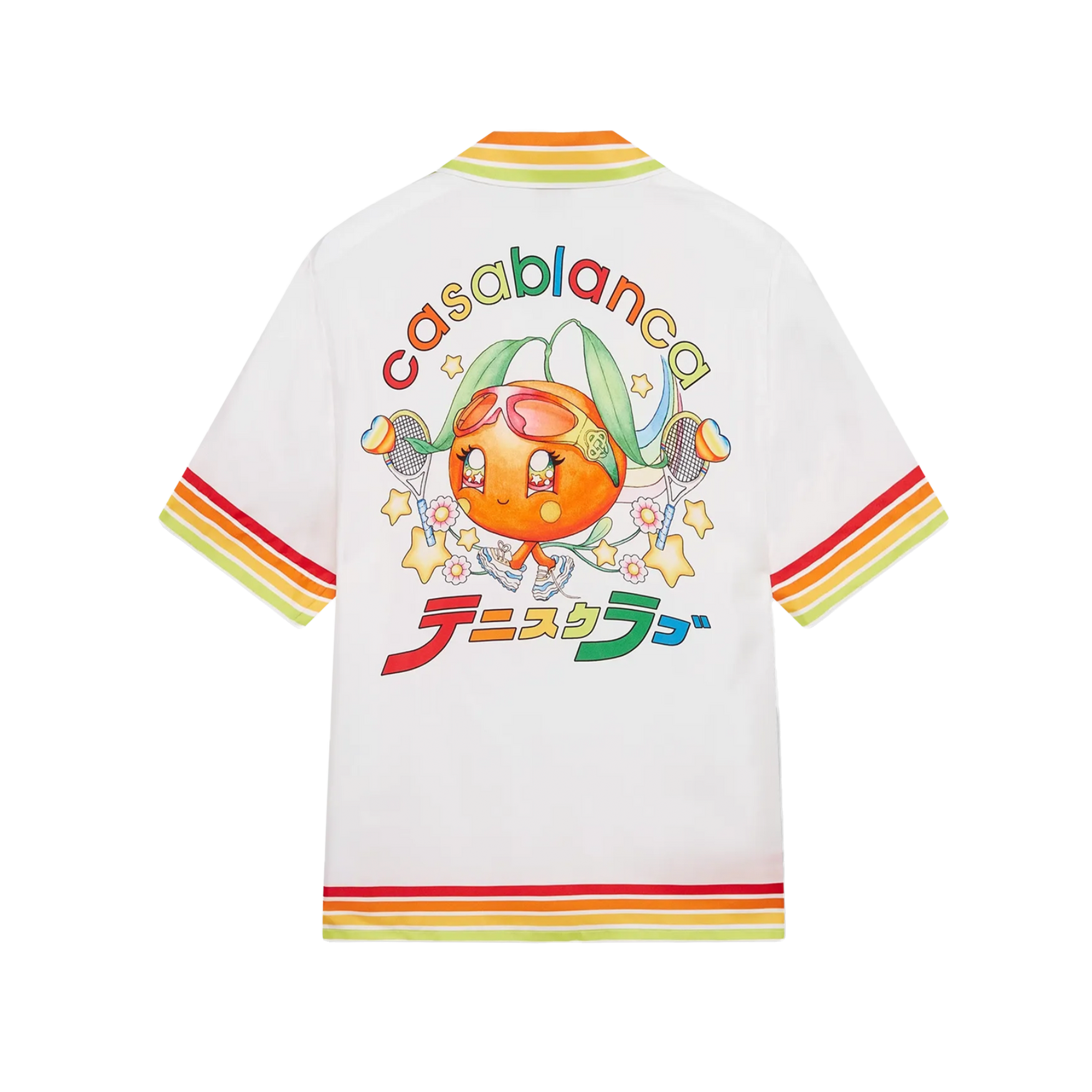 Camisa Blanca Casablanca Orange Mascot