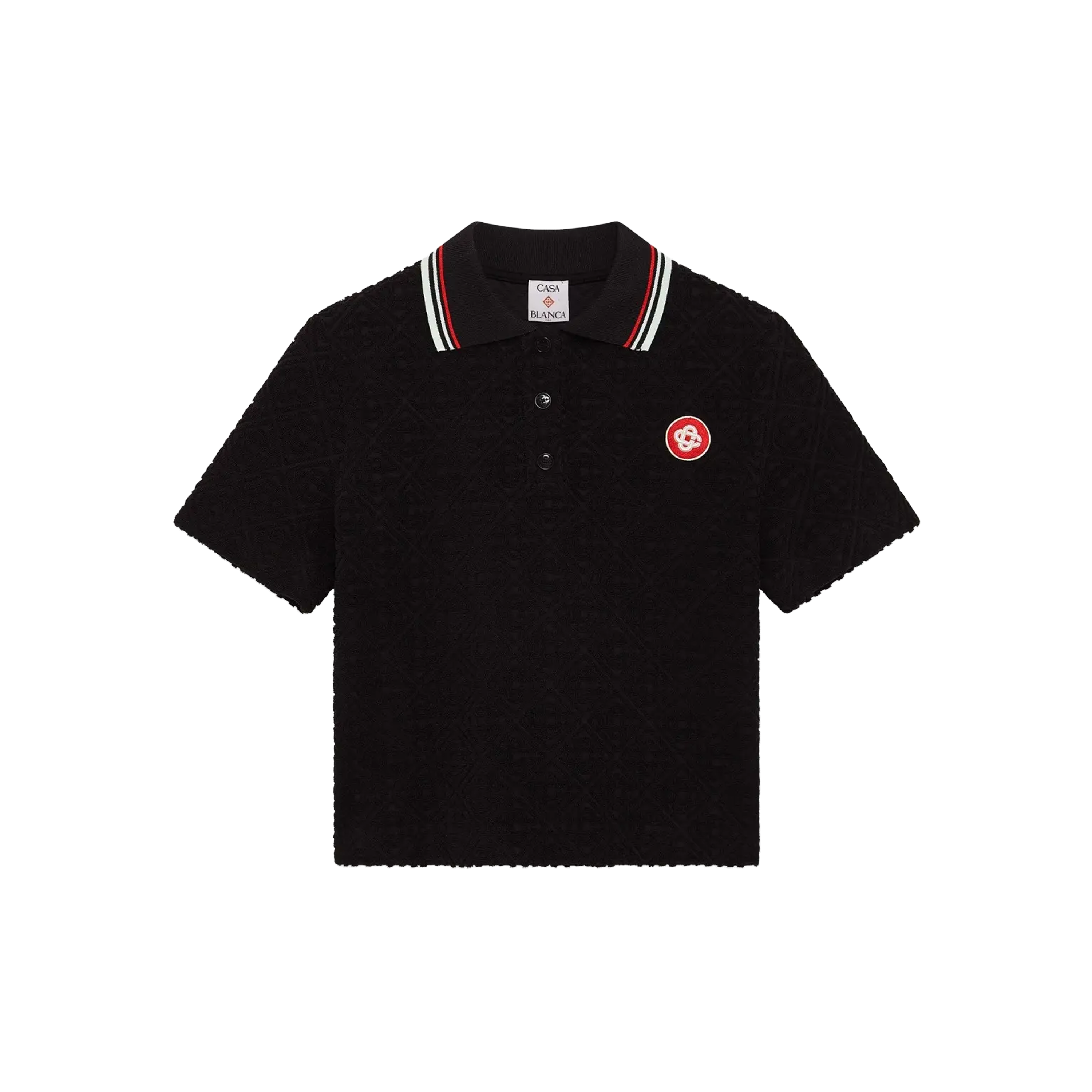 Camisa Negra Casablanca Towelling Monogram