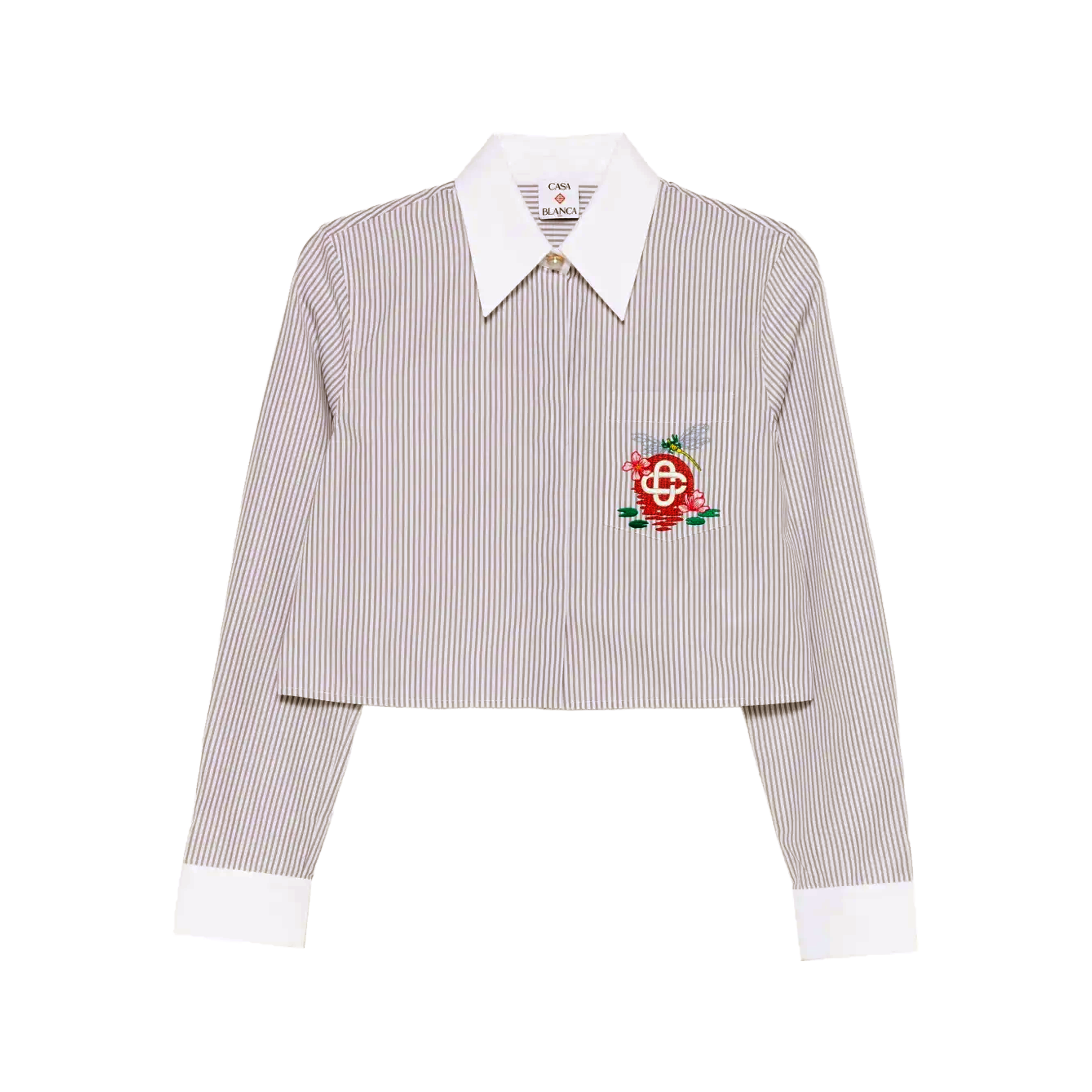 Camisa Blanca Casablanca Embroidered Crop