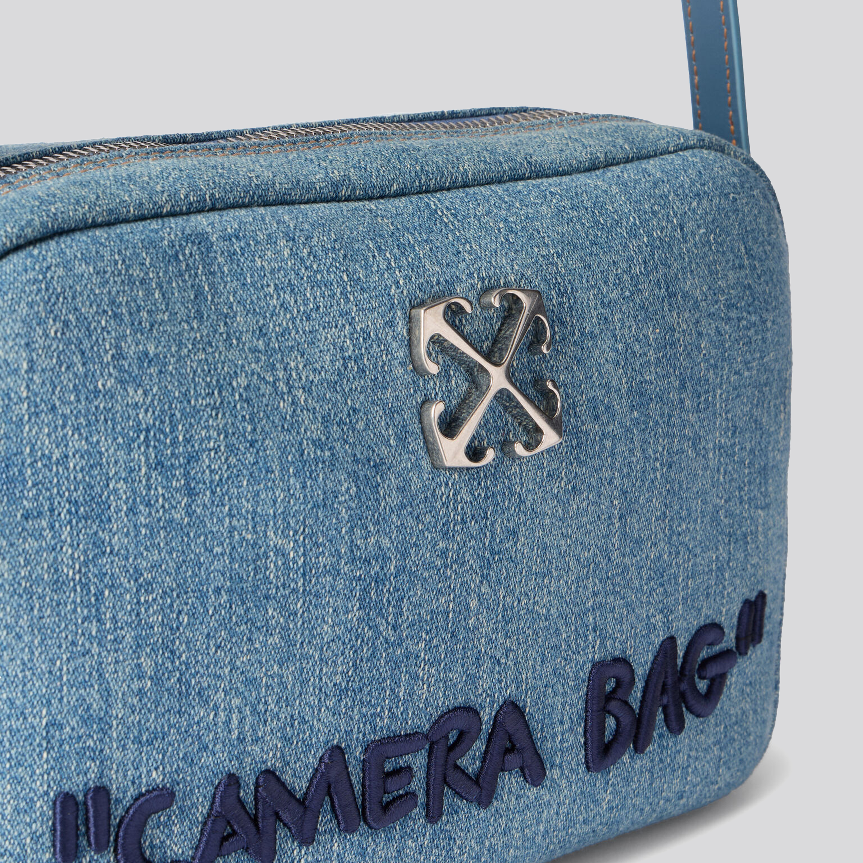 Cartera Denim Off-White Camera Bag