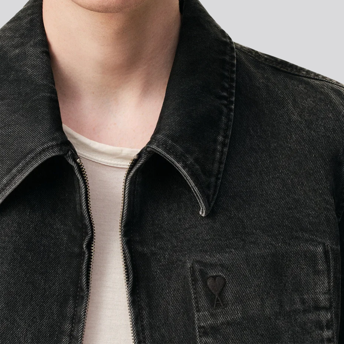 Chaqueta Negra Ami Paris Coeur