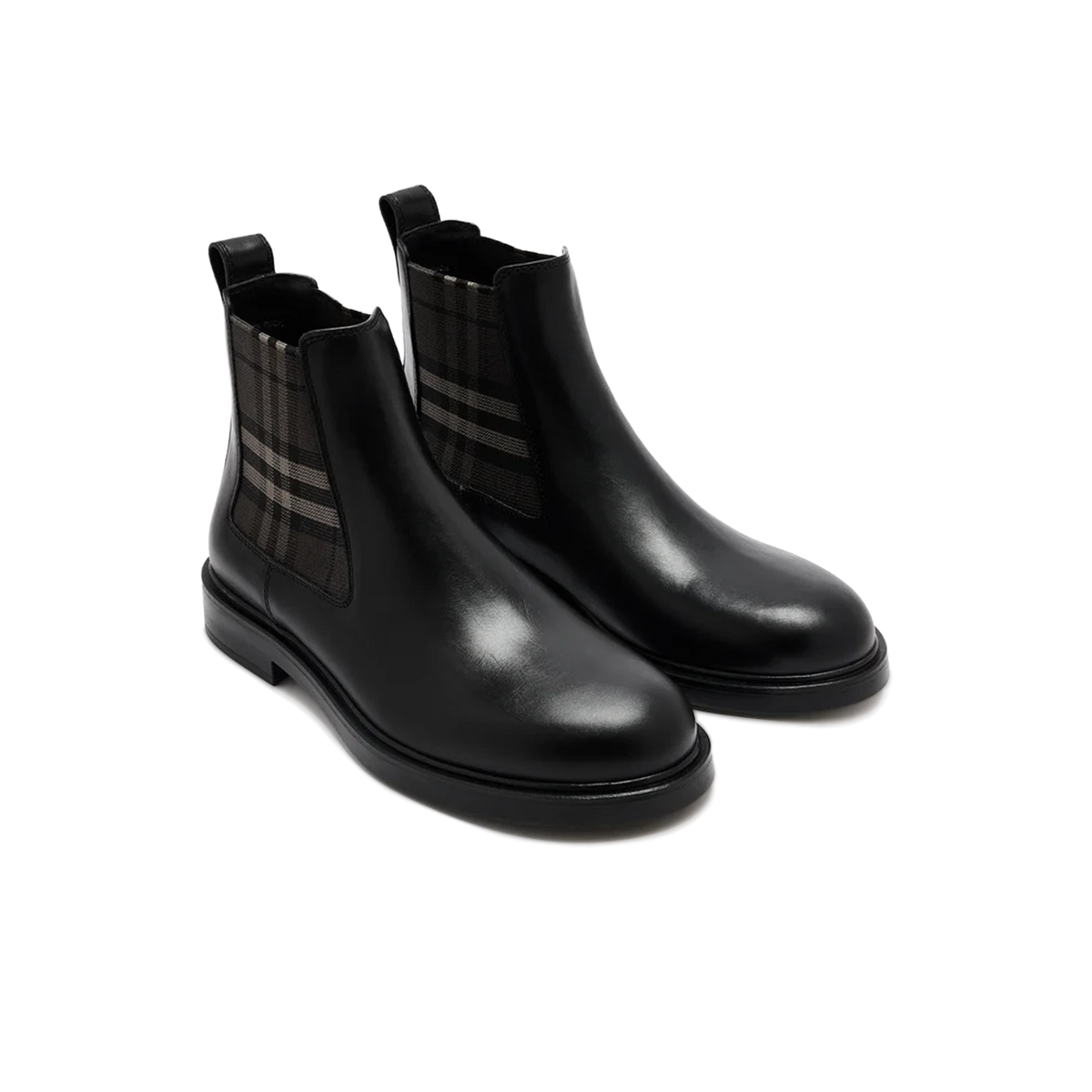 Botas Negras Burberry Vintage Check