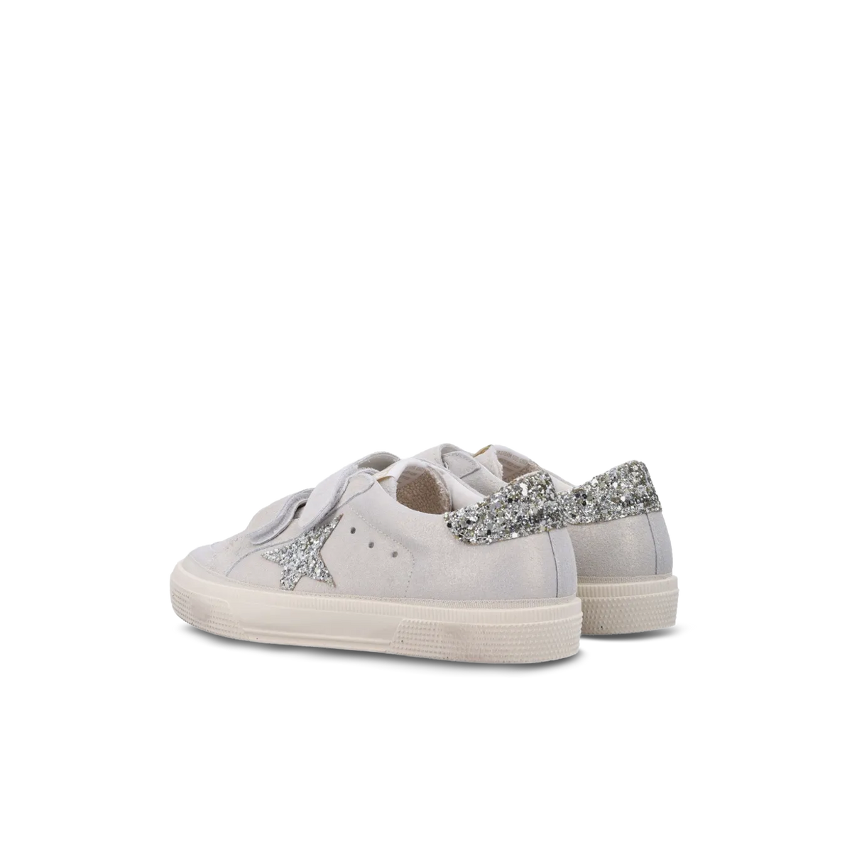 Sneakers Gris Golden Goose Velcro Super-Star Glitter Star