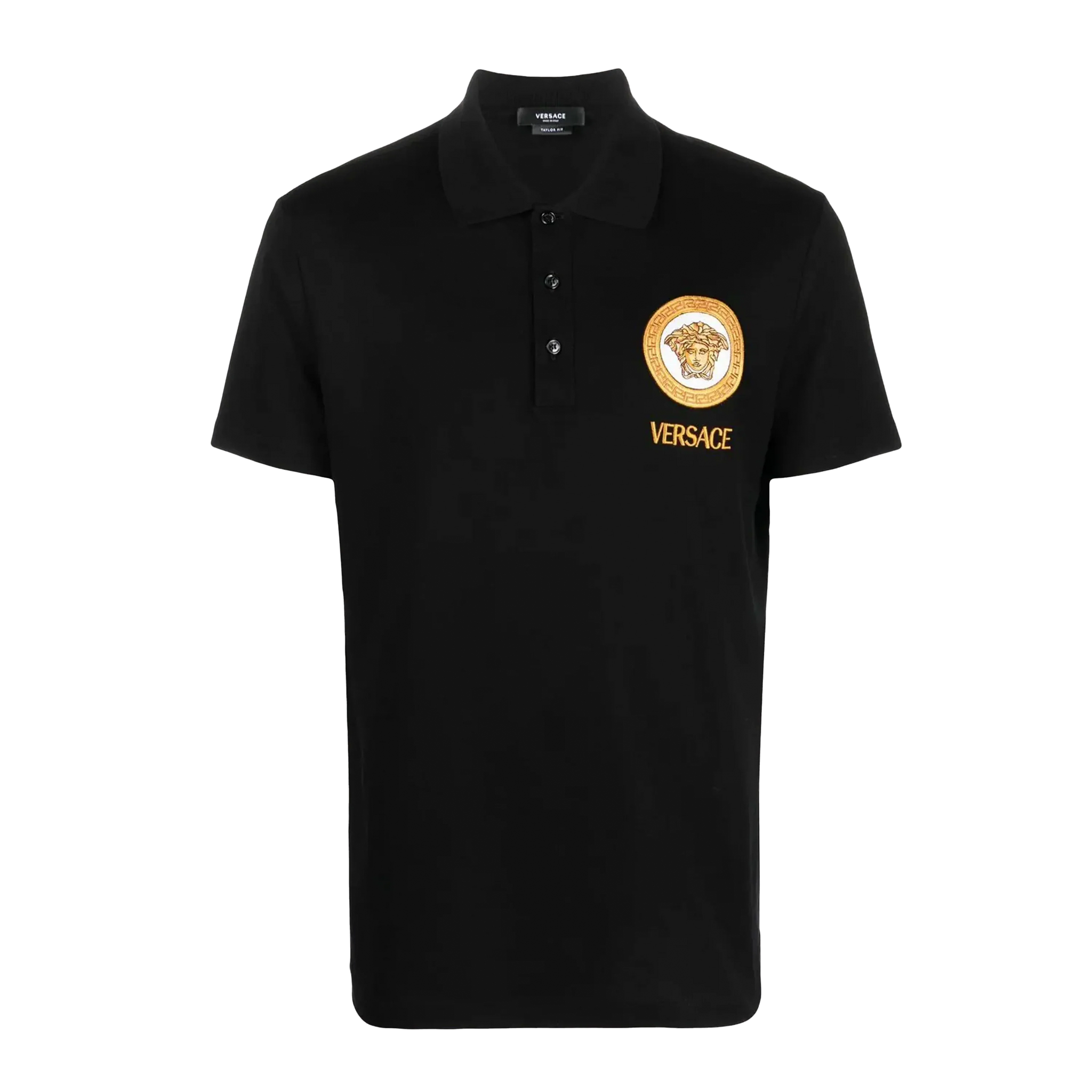 Polo Shirt Camisa Versace Negra Hombre Camiseta Clásica Negra
