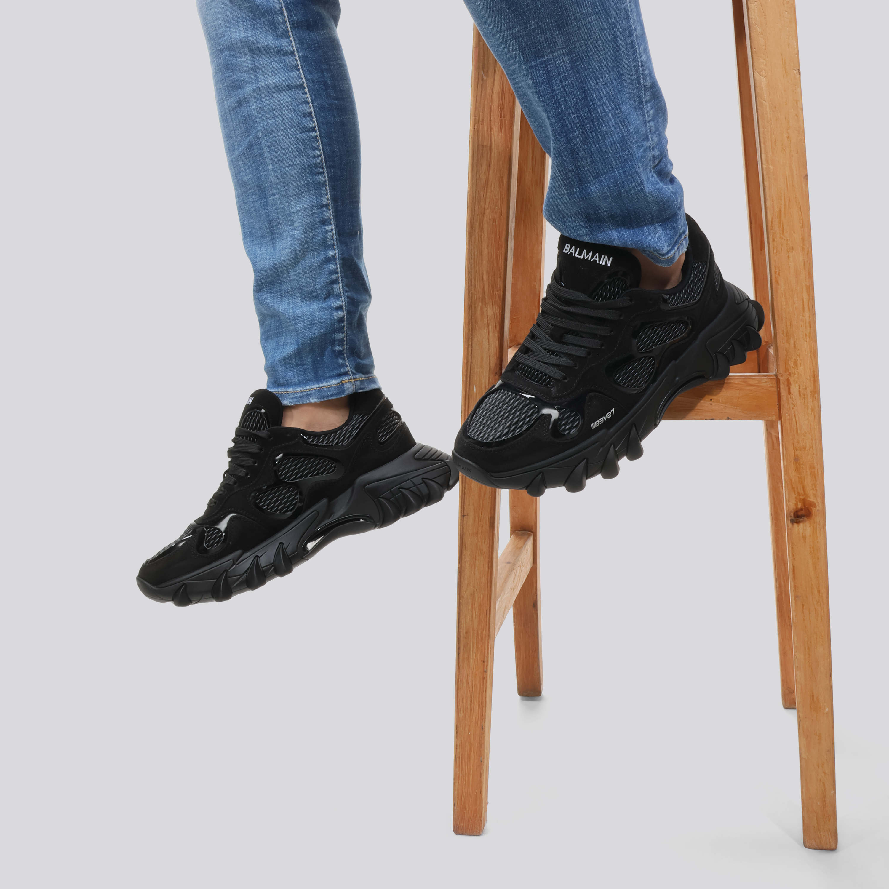 Sneakers Negros Balmain B-East-Rubberized