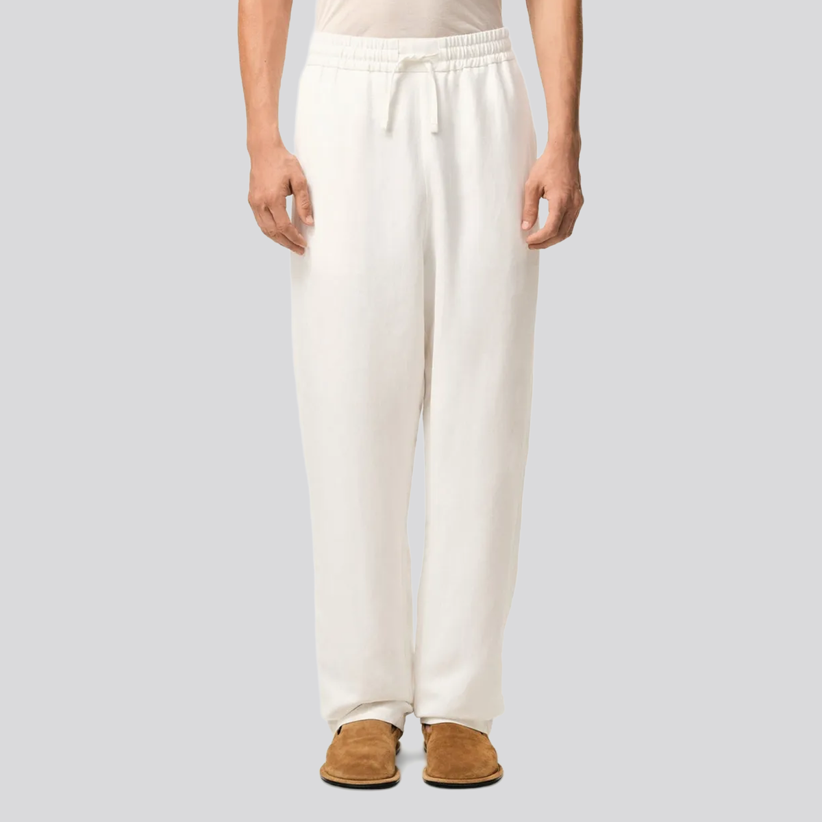 Pantalon Blanco Ami Paris Elasticated Linen