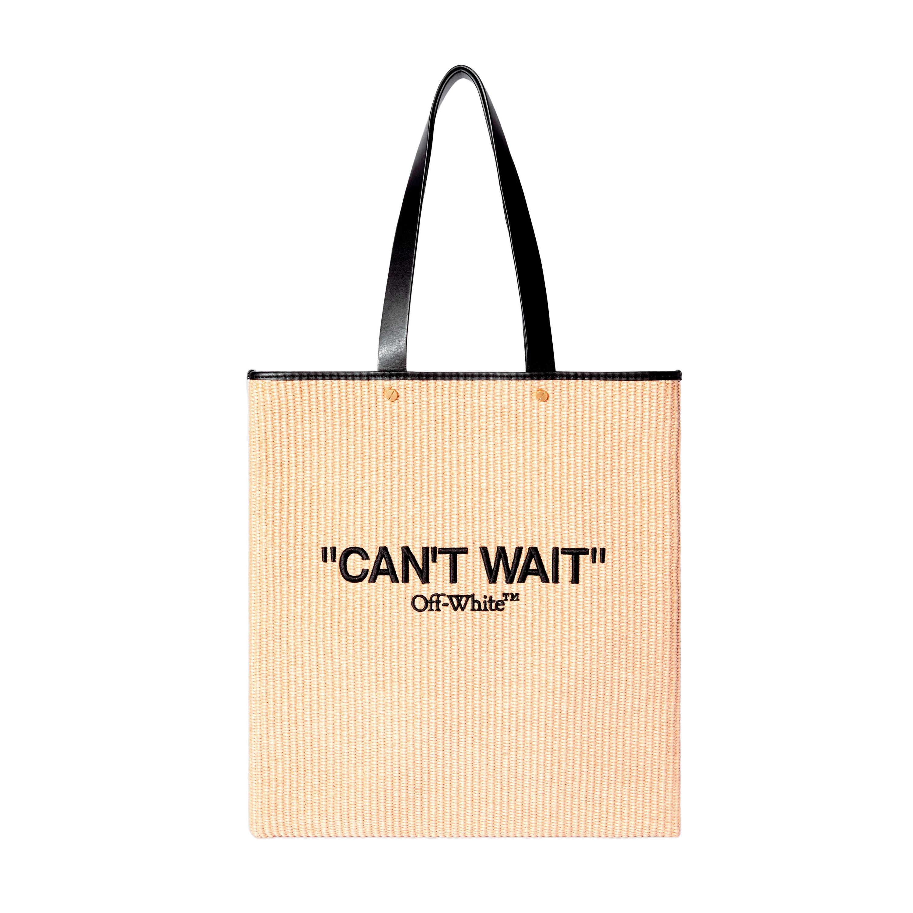 Tote Bag Beige Off-White Day Off Flat Tote Rafia