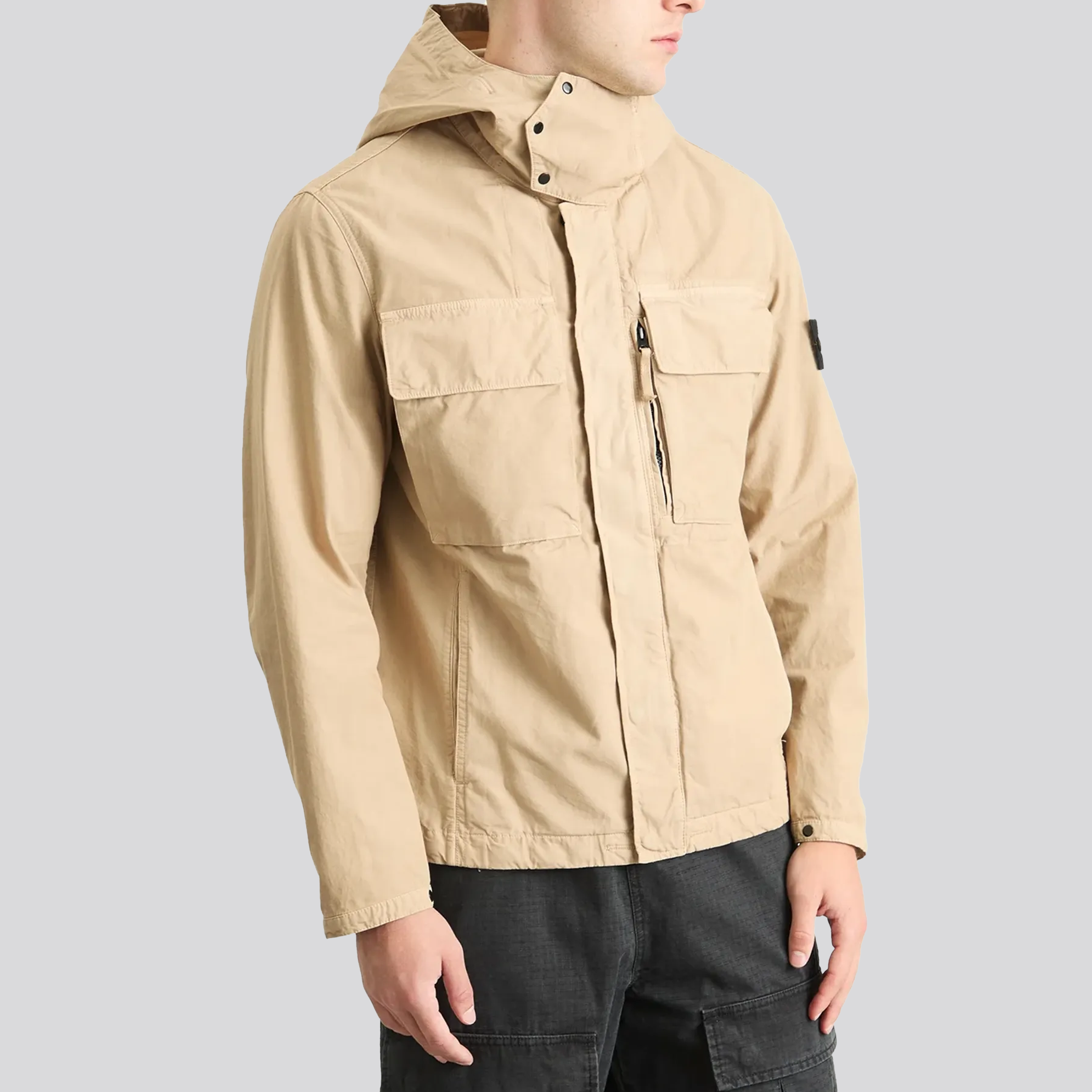 Chaqueta Beige Stone Island Multipockets