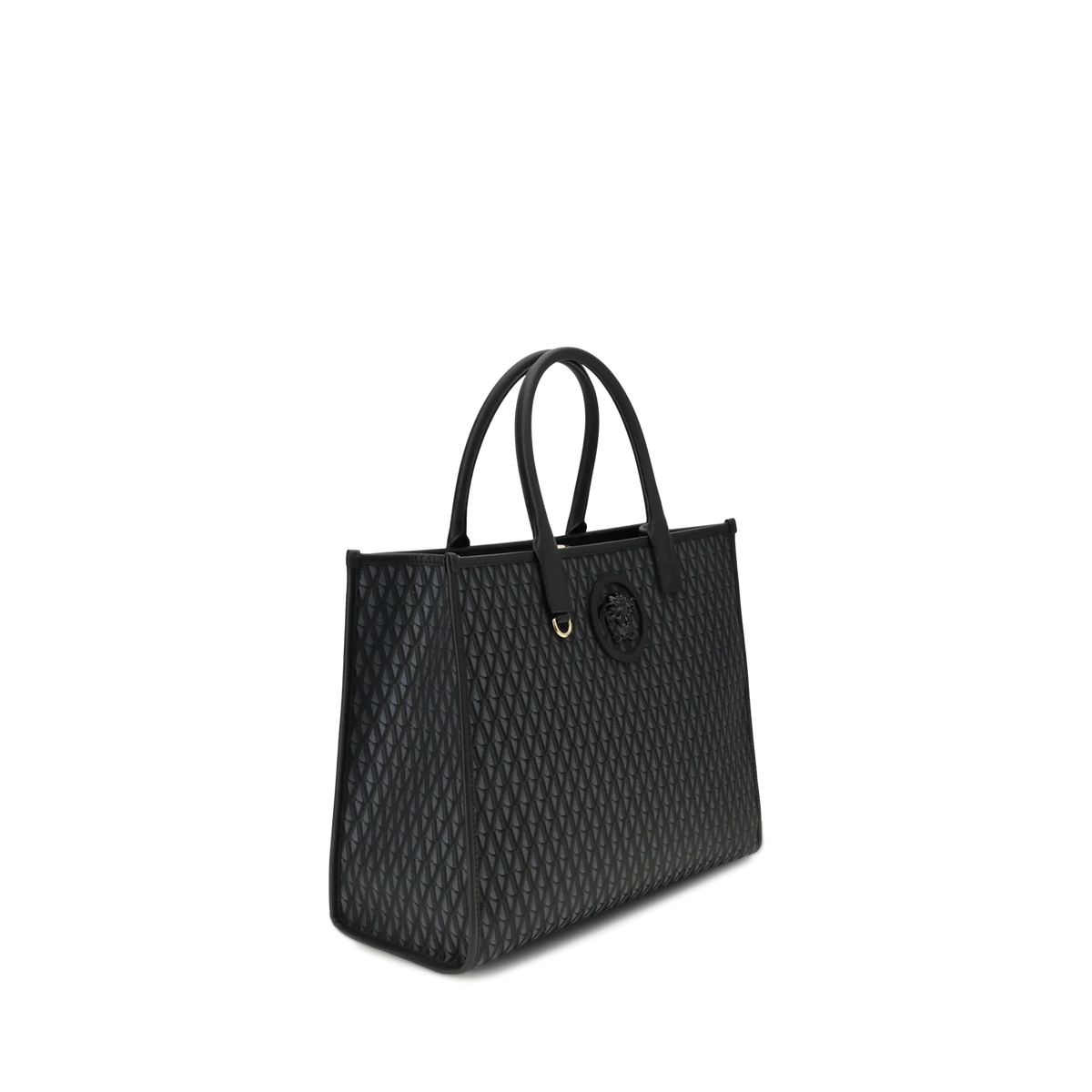 Cartera Negra Versace V Jacquard Tote