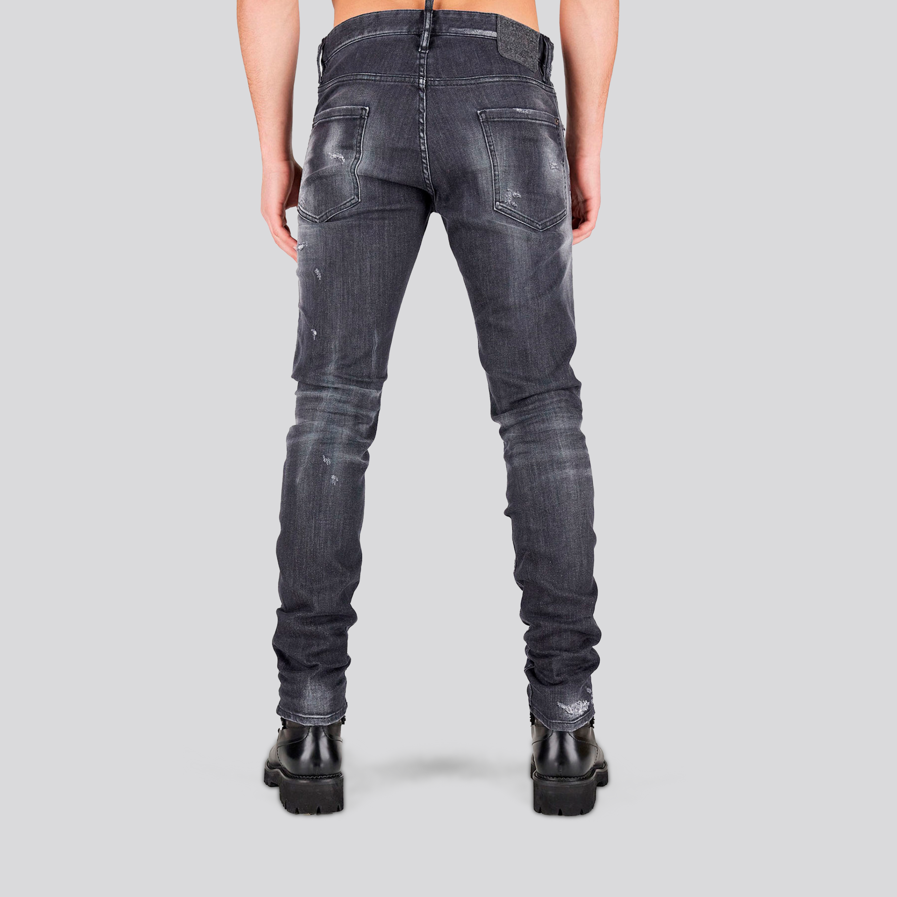 Jeans Negro Dsquared2 Slash Wash