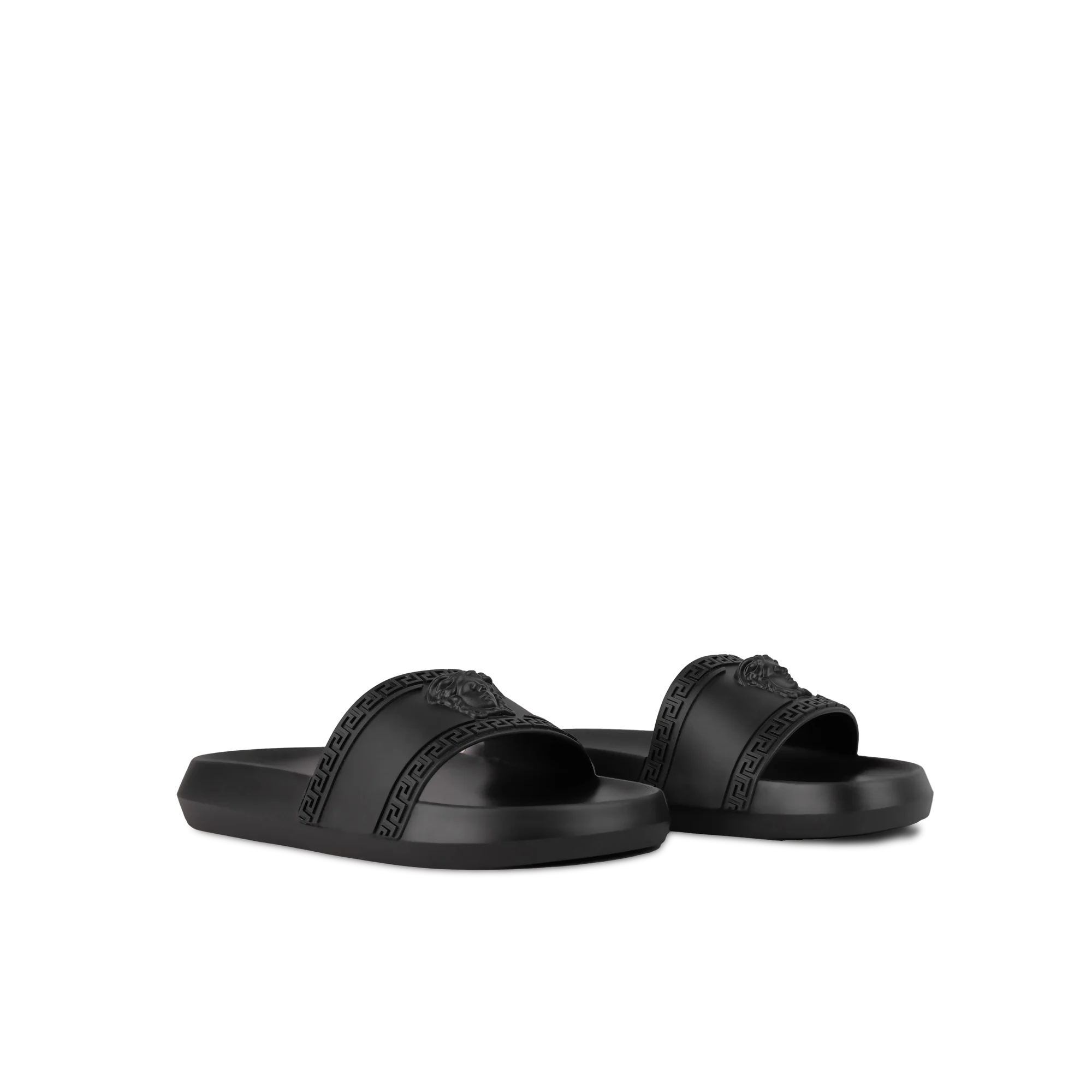 Sandalias Negras Versace Medusa