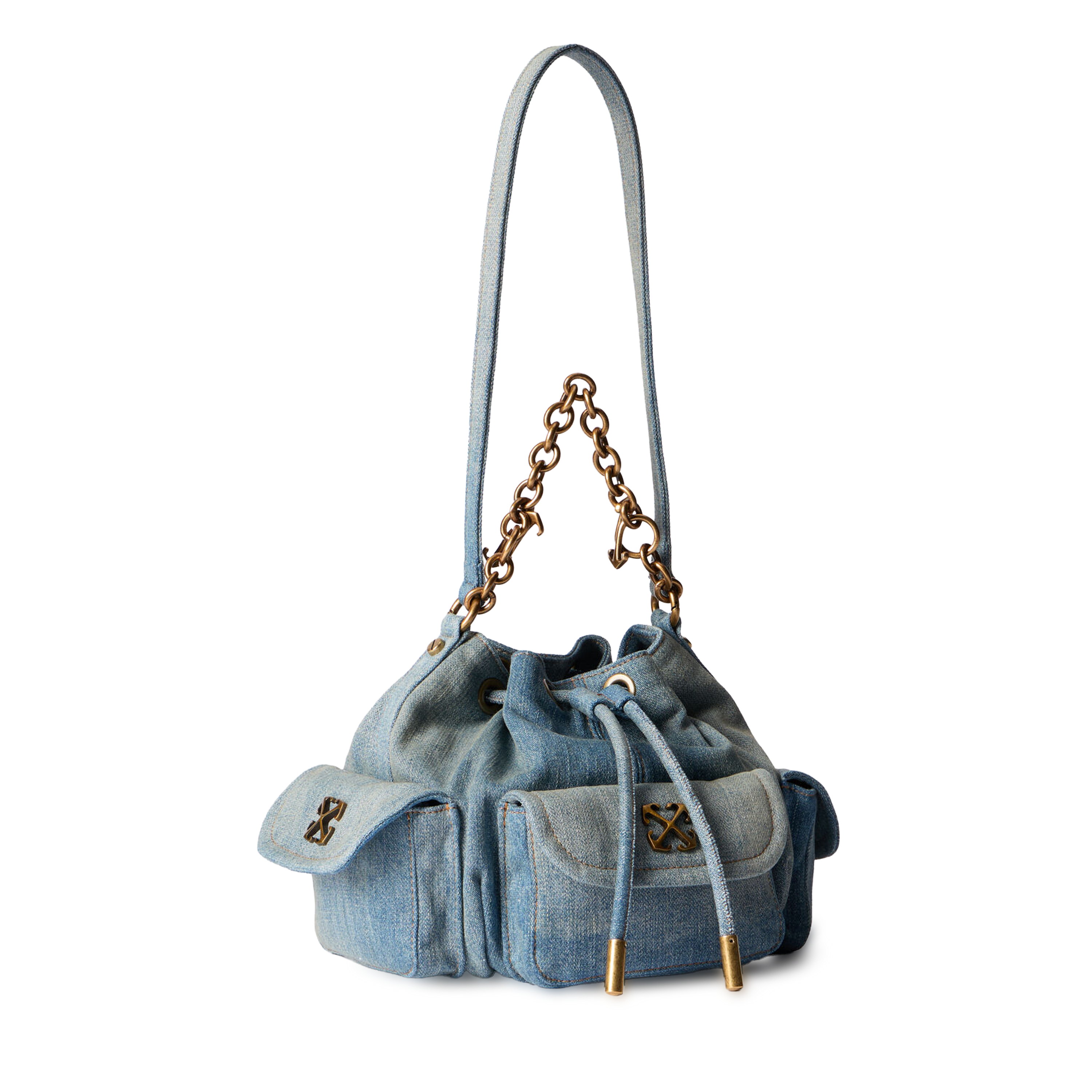 Cartera Denim Off-White Dumbo