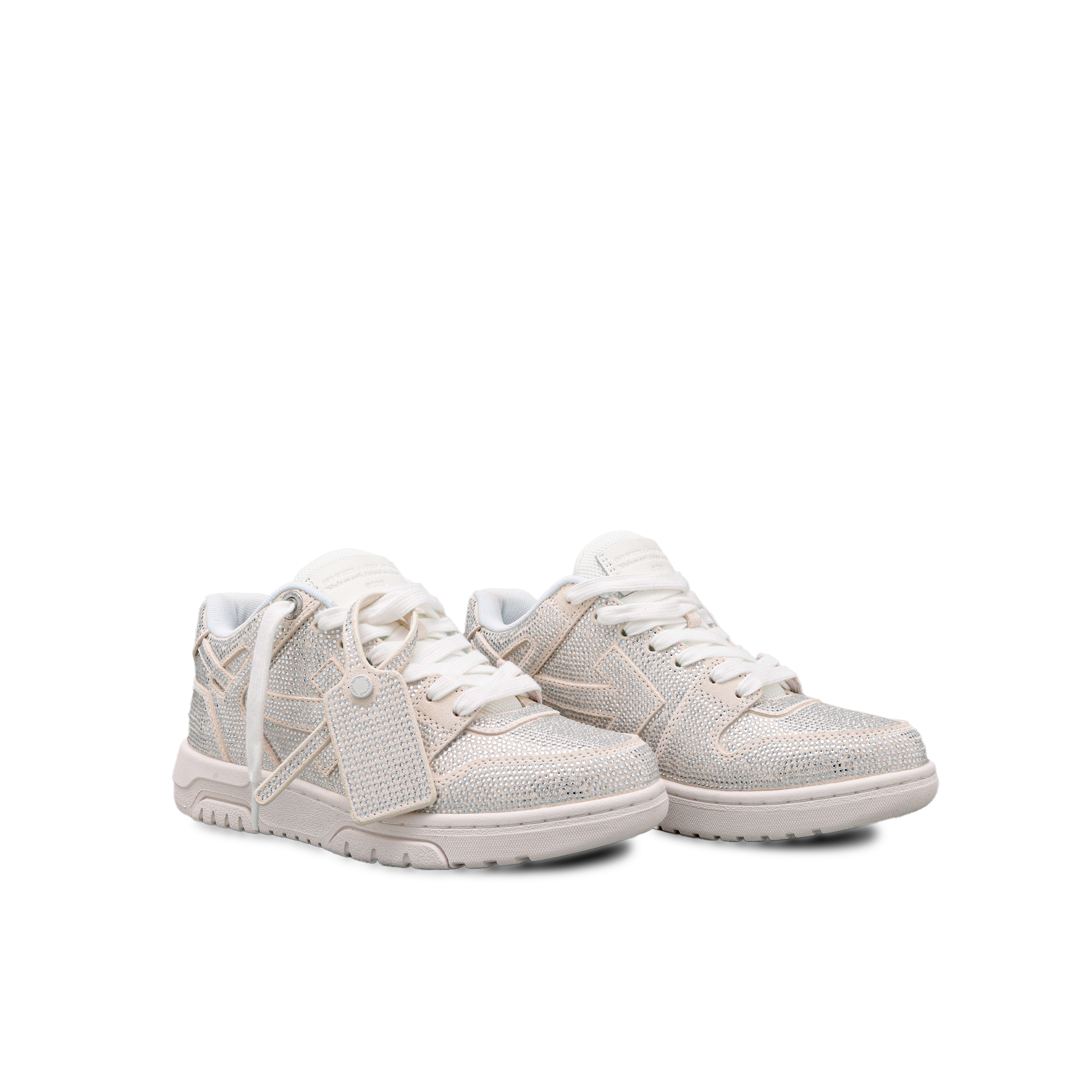 Sneakers Blancos Off-White "OOO" Crystals