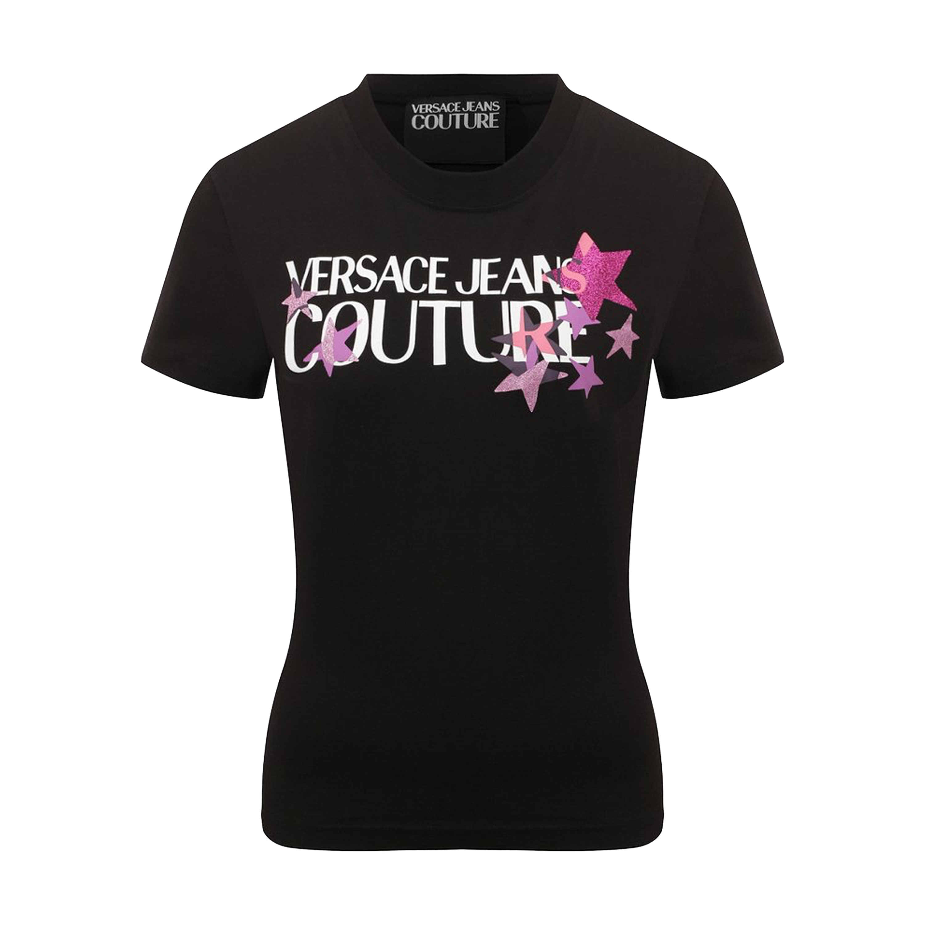 Camiseta Negra Versace Jeans Couture Stars
