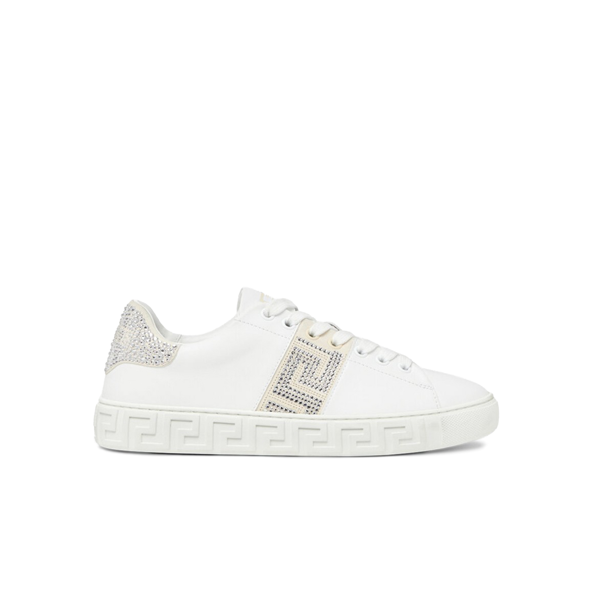 Sneakers Blancos Versace Greca Rhinestones