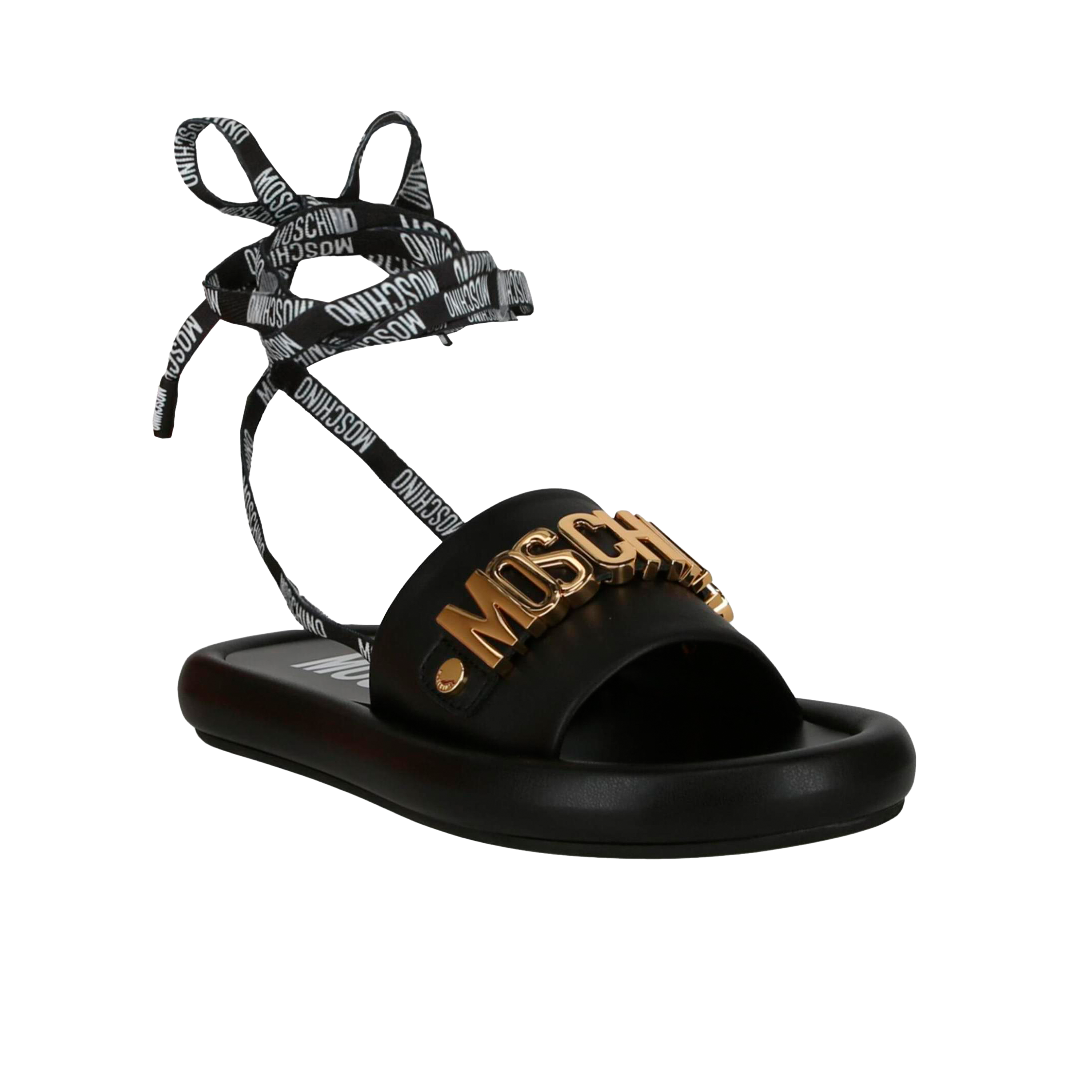 Sandalias Negras Moschino Laces