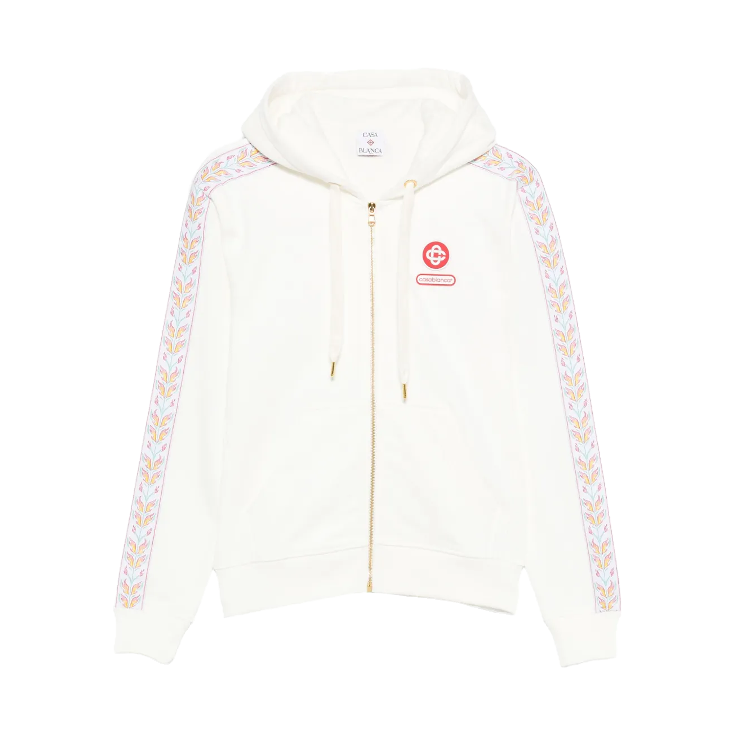 Chaqueta Blanca Casablanca Flame Laurel Tape Zip