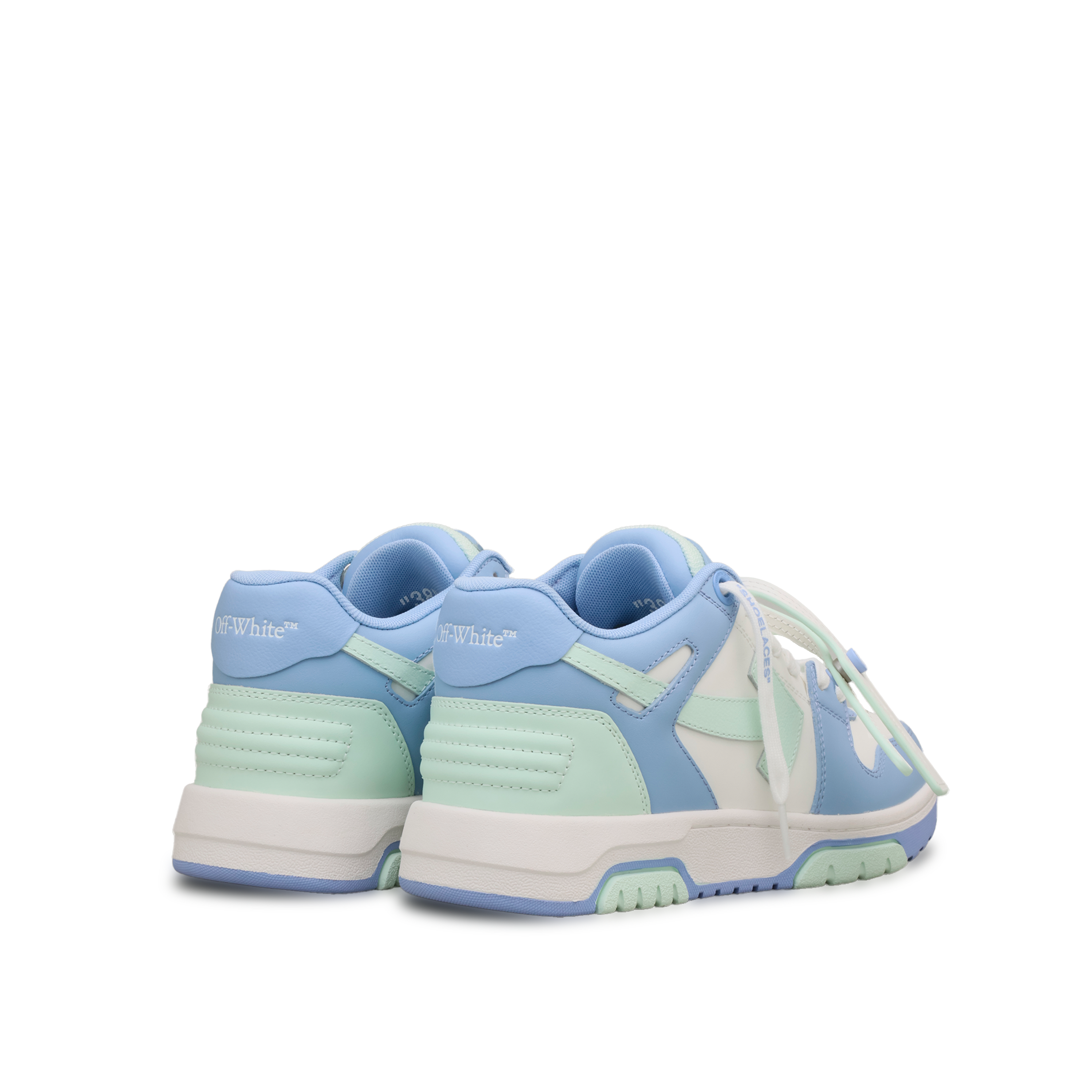 Sneakers Azules Off-White "OOO" Tricolor Dusty Blue - Baby Blue