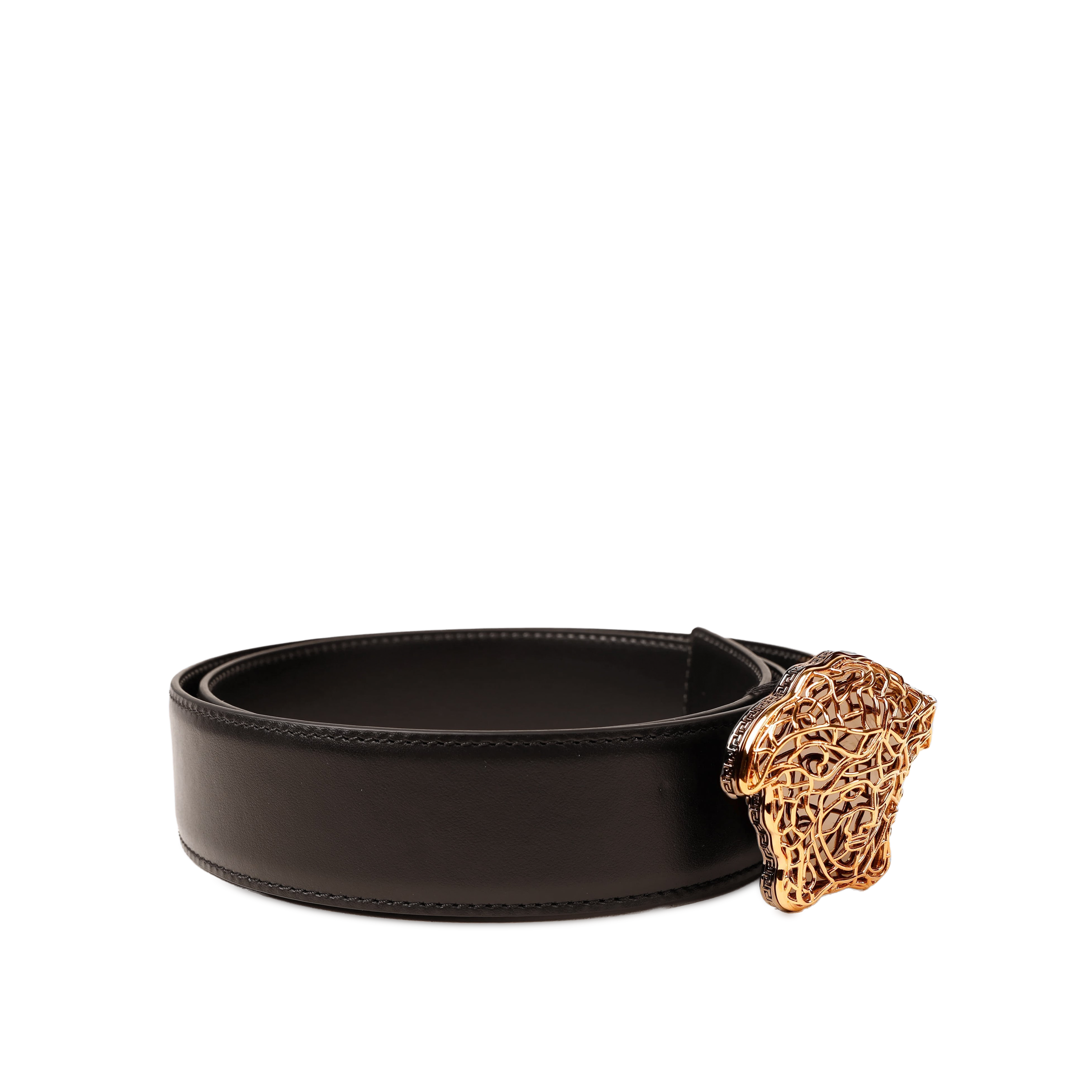 Cinturón Negro Versace Fracture Medusa