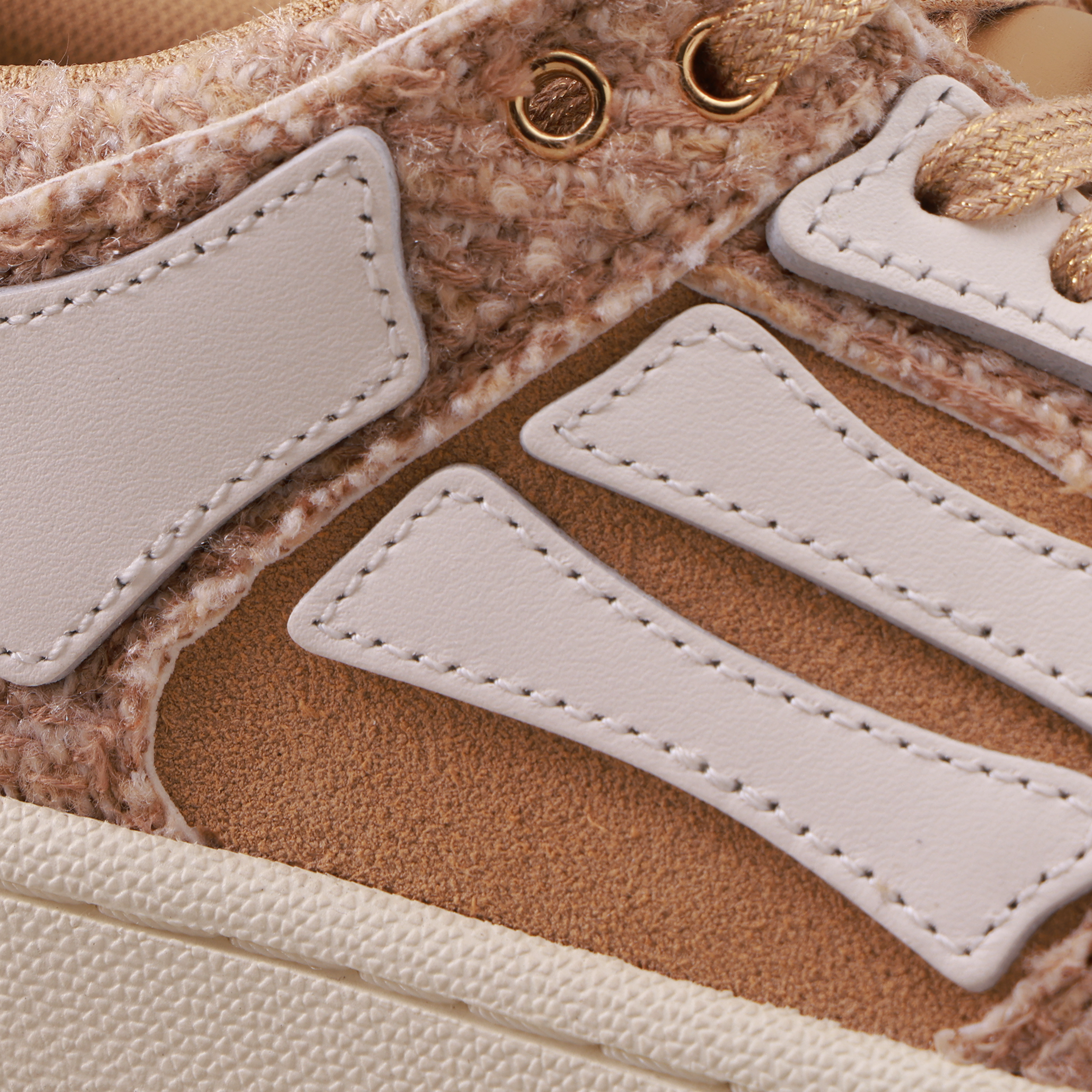 Sneakers Taupe AMIRI Boucle Skel Top Low