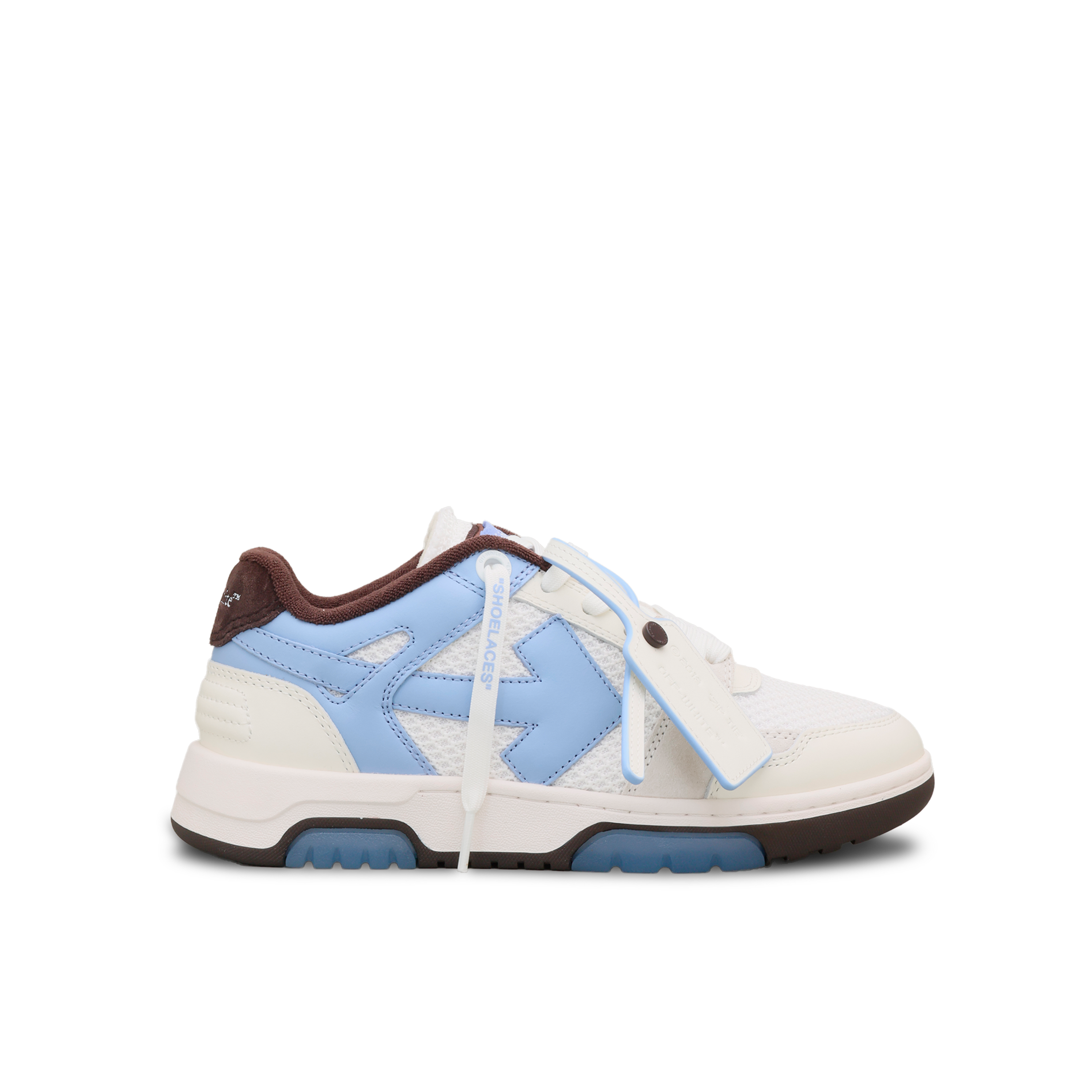 Sneakers Azules Slim "OOO" Dusty Blue - White