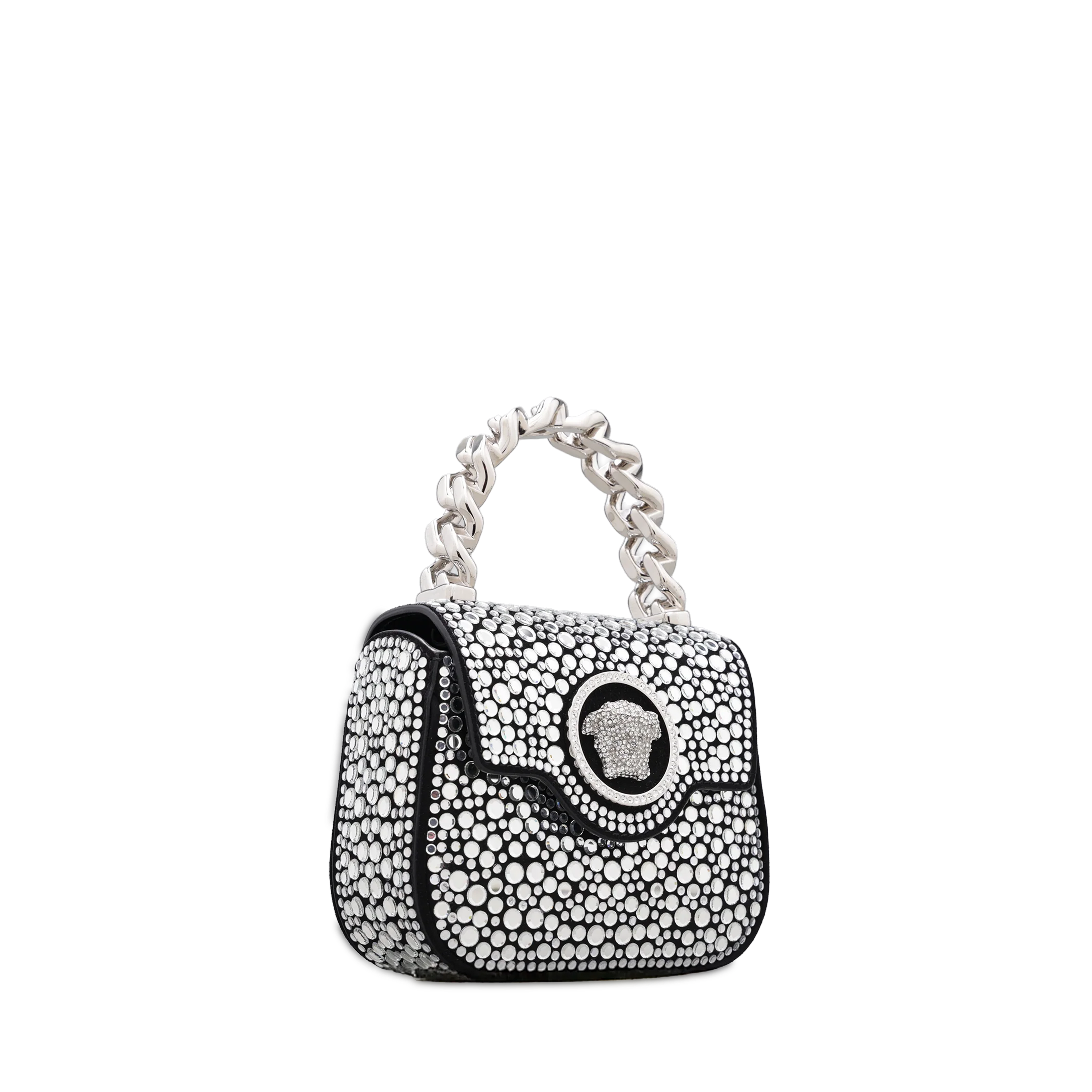 Cartera Negro Versace La Medusa Crystals