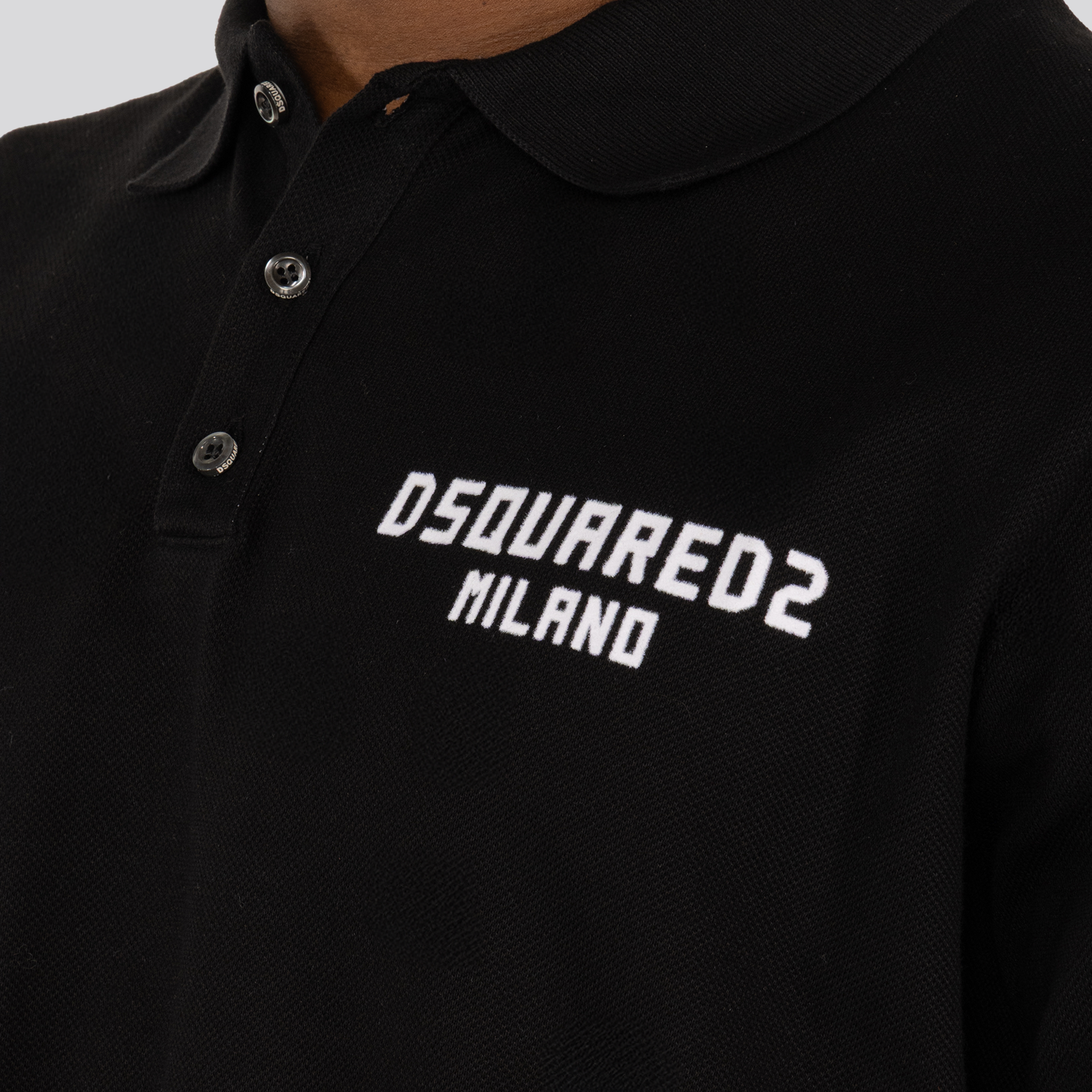 Camiseta Tipo Polo Negra Dsquared2 Milano