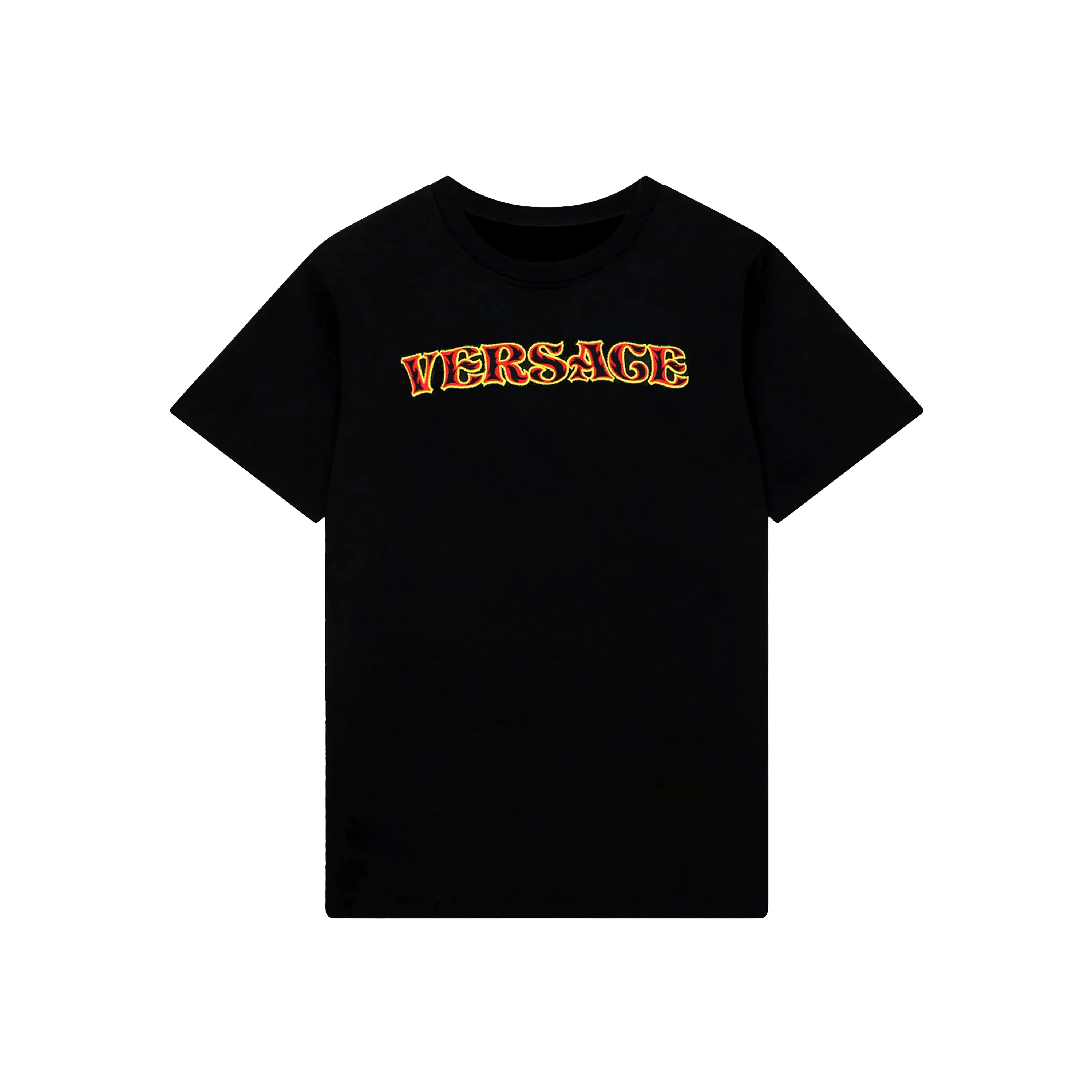 Camiseta Negra Versace Fire Medusa