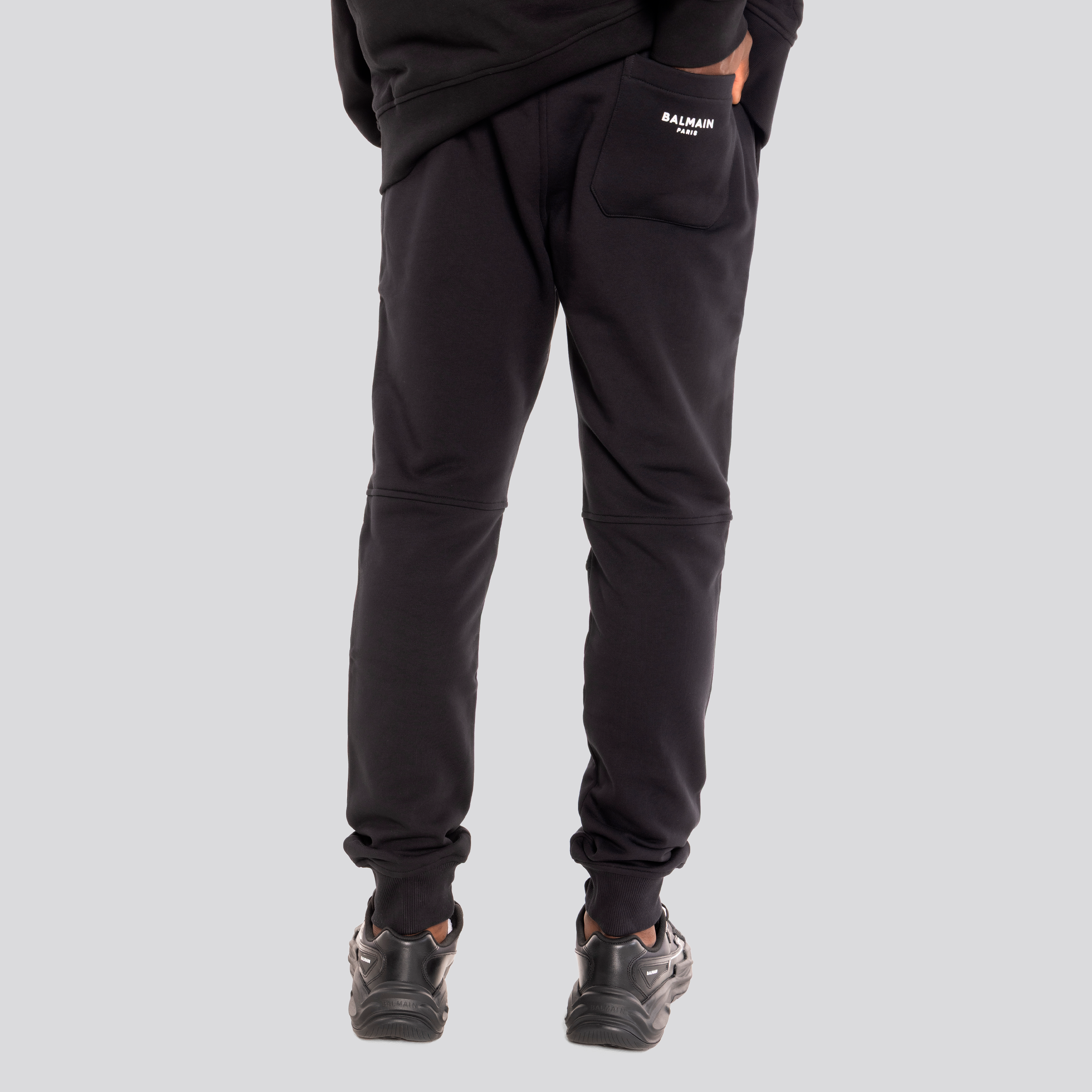 Sudadera Negra Balmain Ribbed