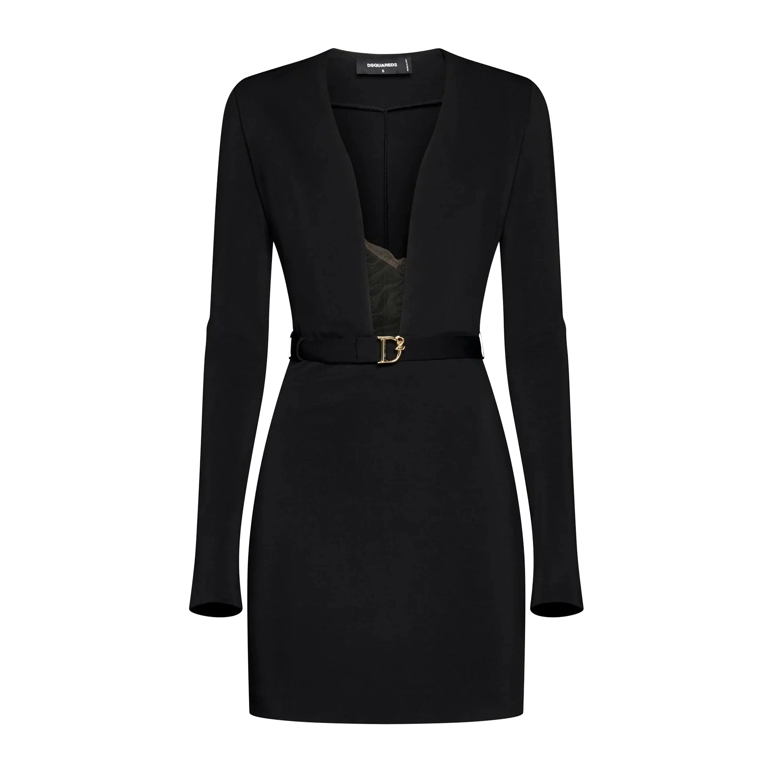 Vestido Negro Dsquared2 Belt D2