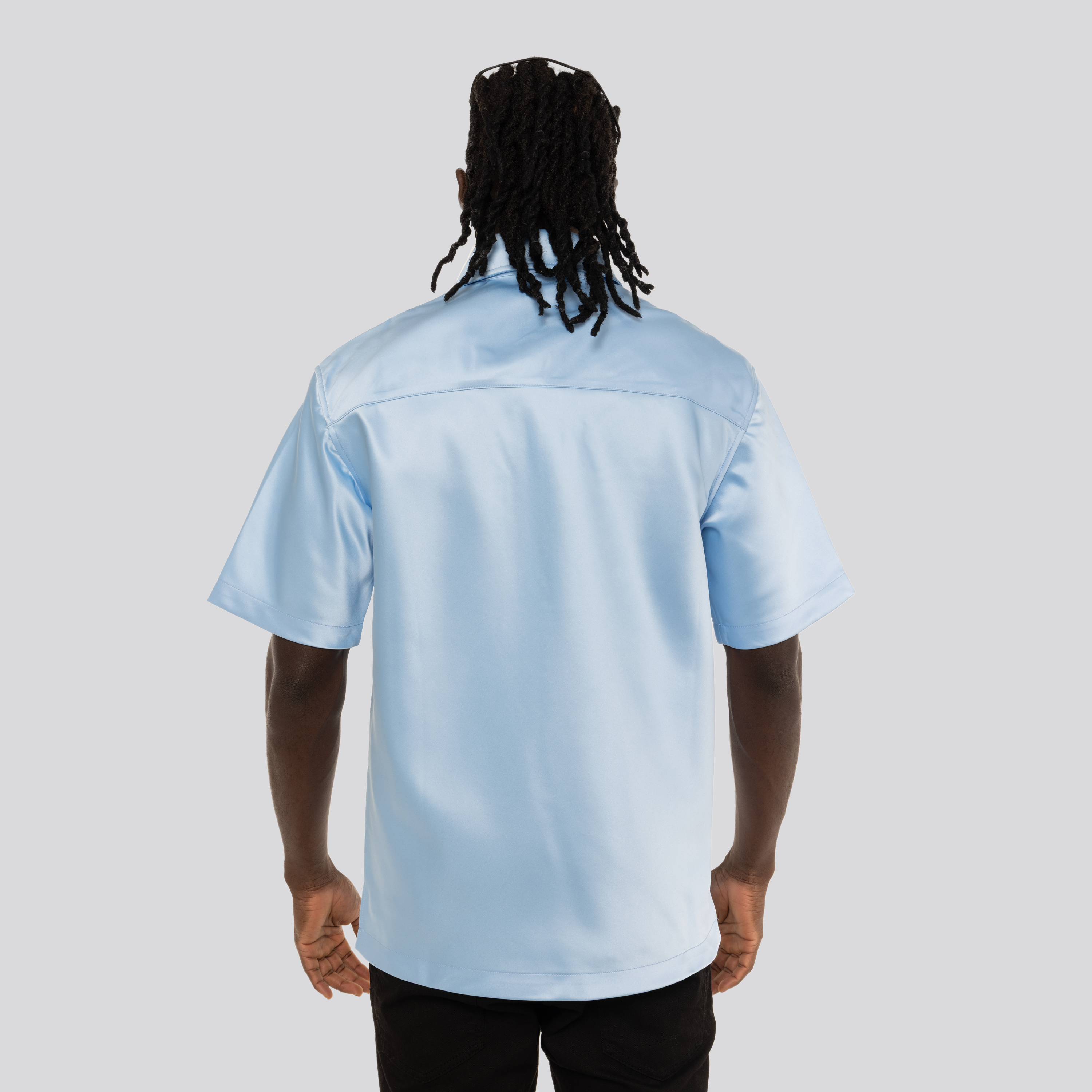 Camisa Celeste Casablanca Zip