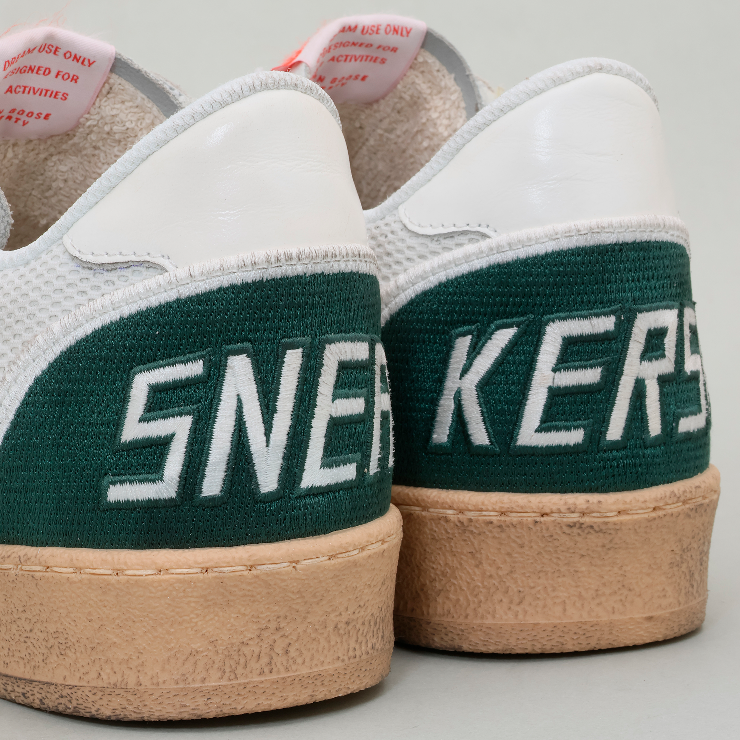 Sneakers Blancos Verde Golden Goose Ballstar Crack Suede