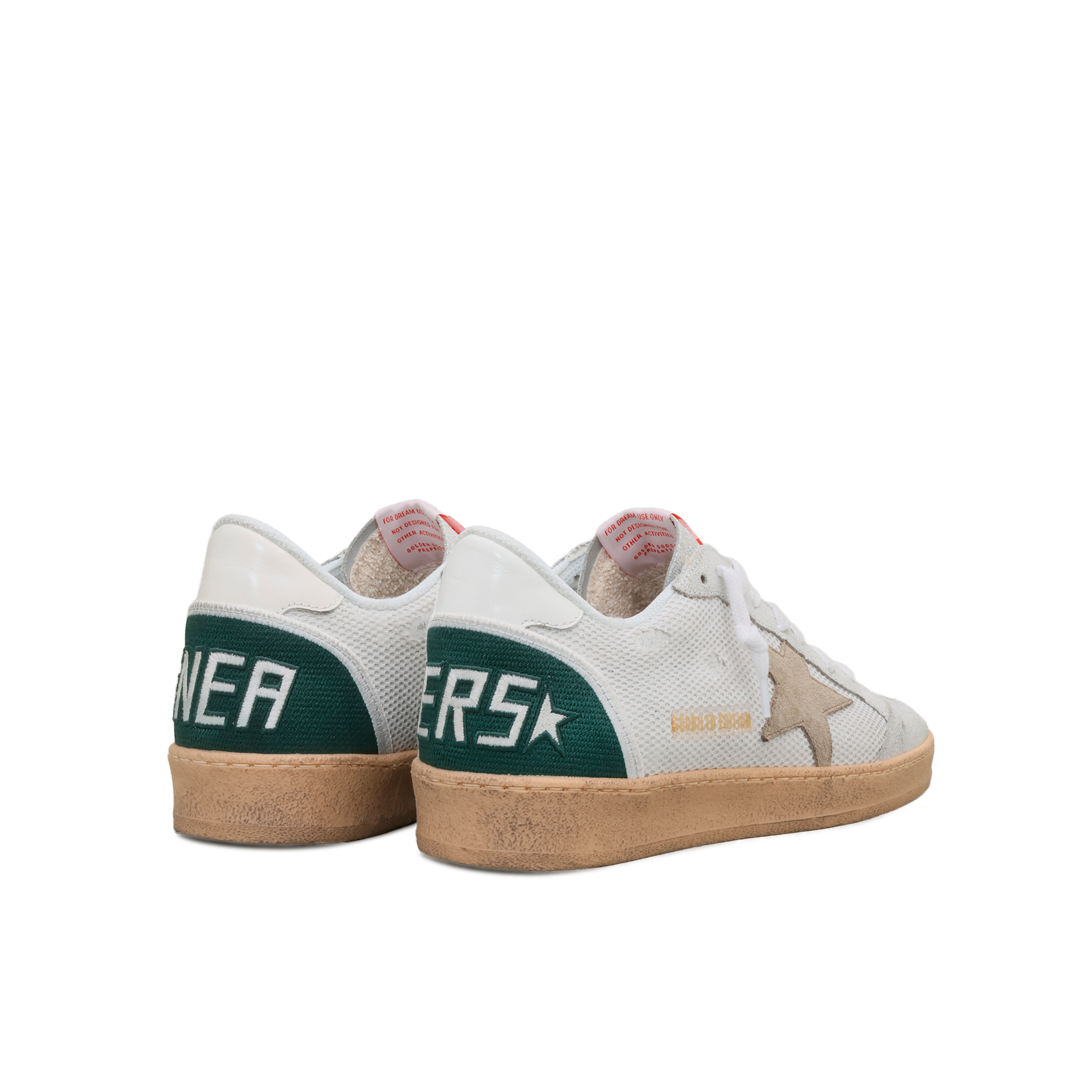 Sneakers Blancos Verde Golden Goose Ballstar Crack Suede