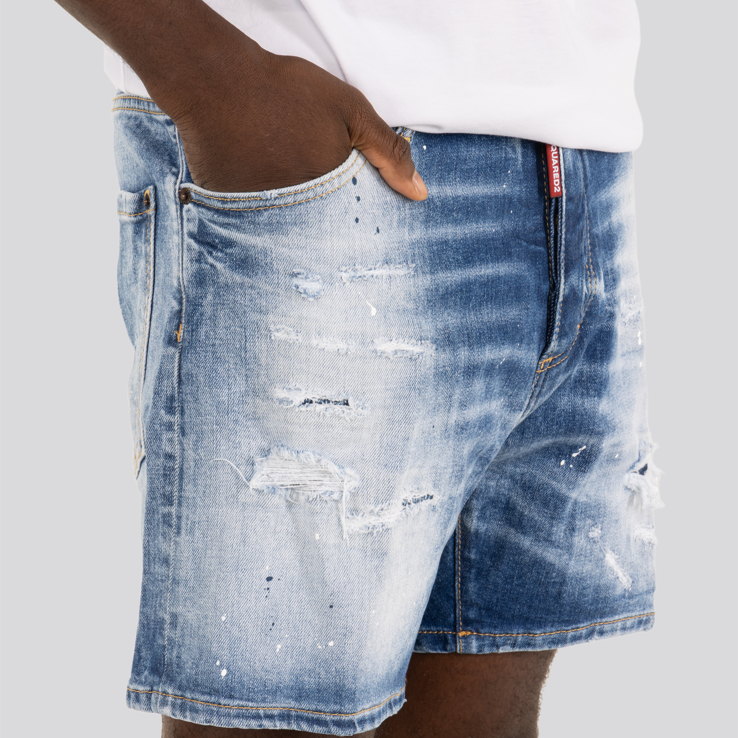 Short Denim Dsquared2 Distressed