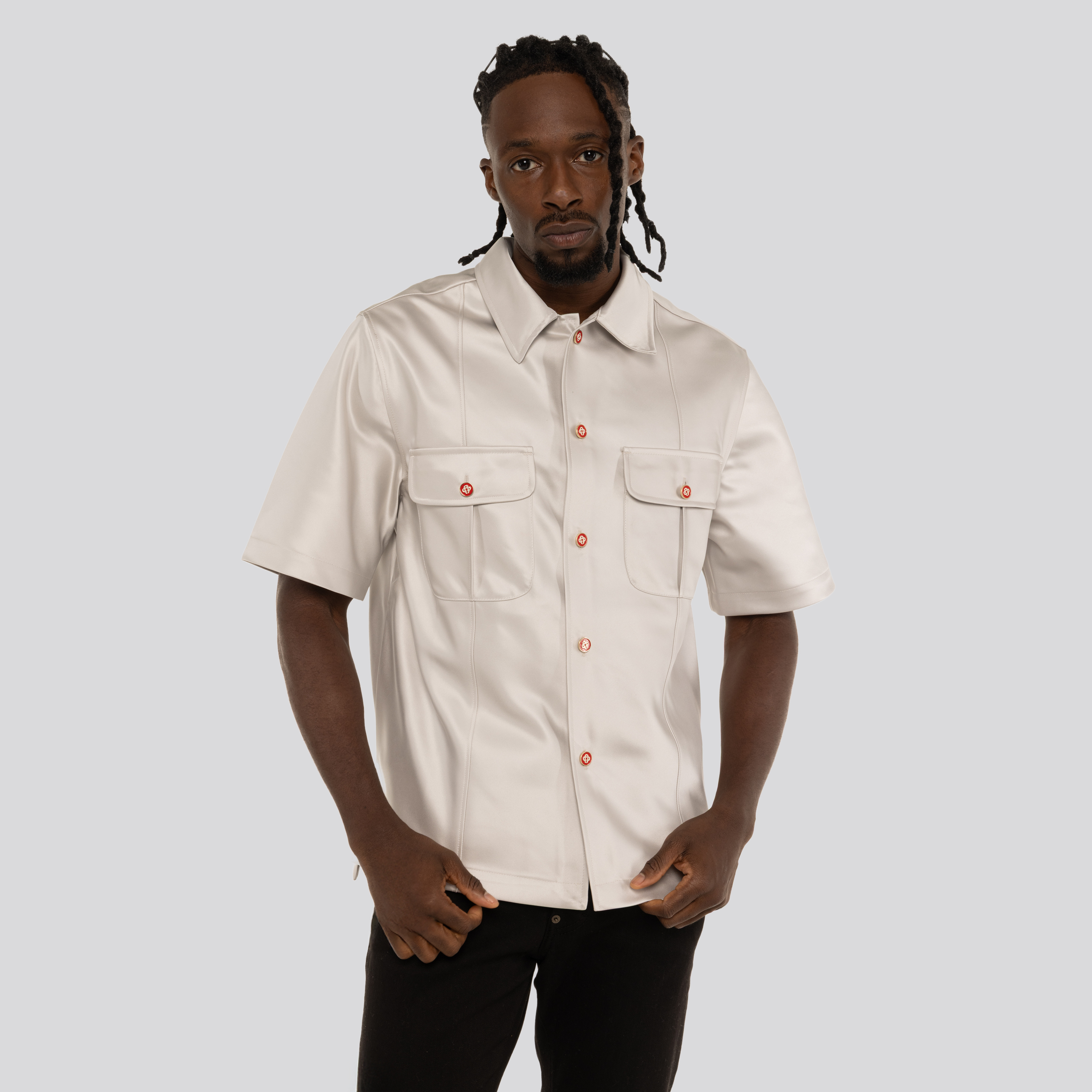 Camisa Gris Casablanca Multipockets