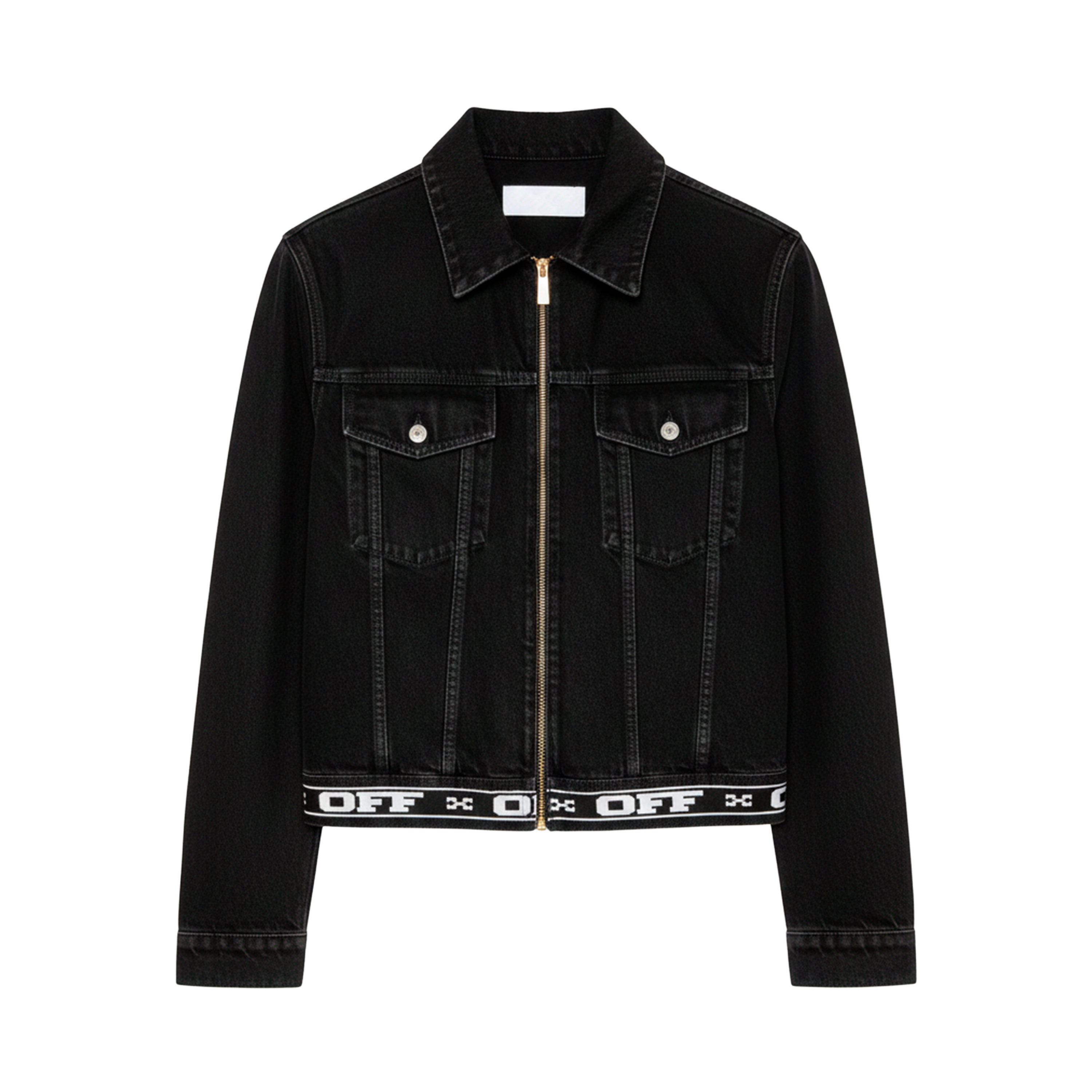 Chaqueta Negra Off-White Logo Band