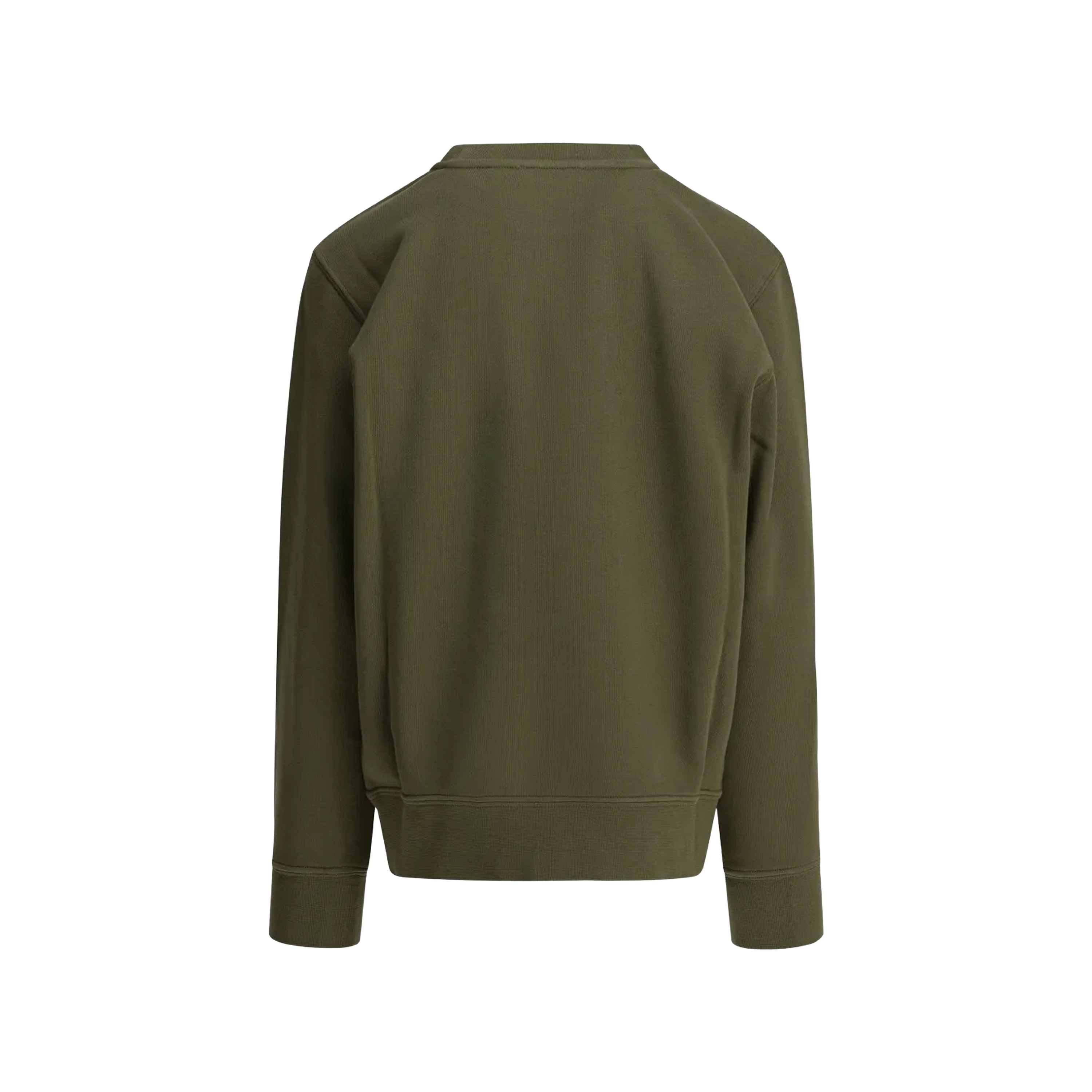 Buzo Verde Golden Goose Distressed Cotton Fleece With Logo
