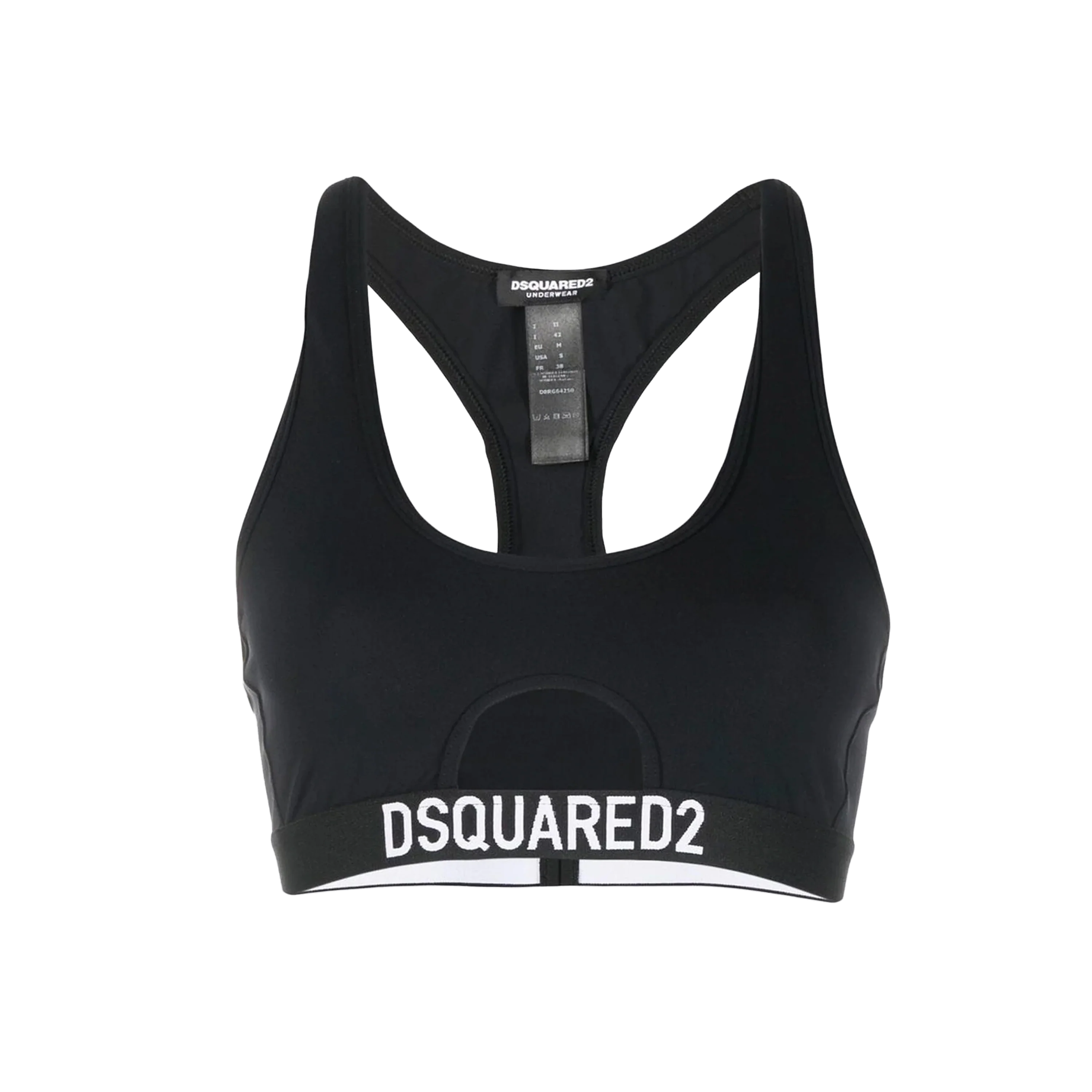 Top Negro Dsquared2 Logo Band