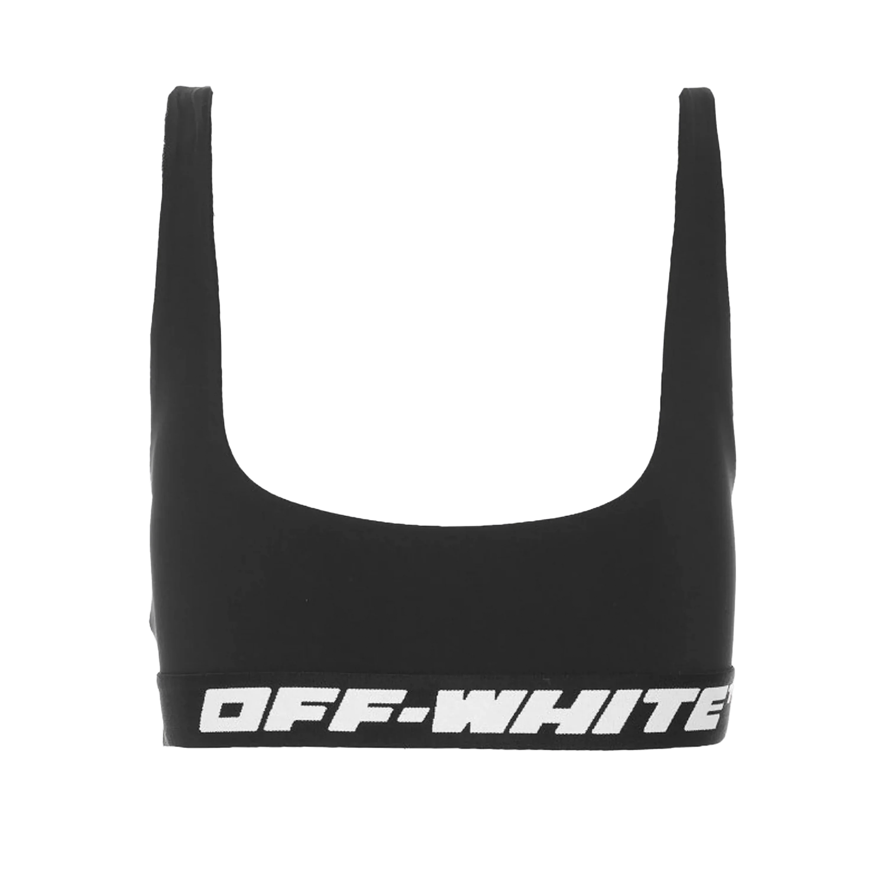 Top Negro Off-White Logo Band